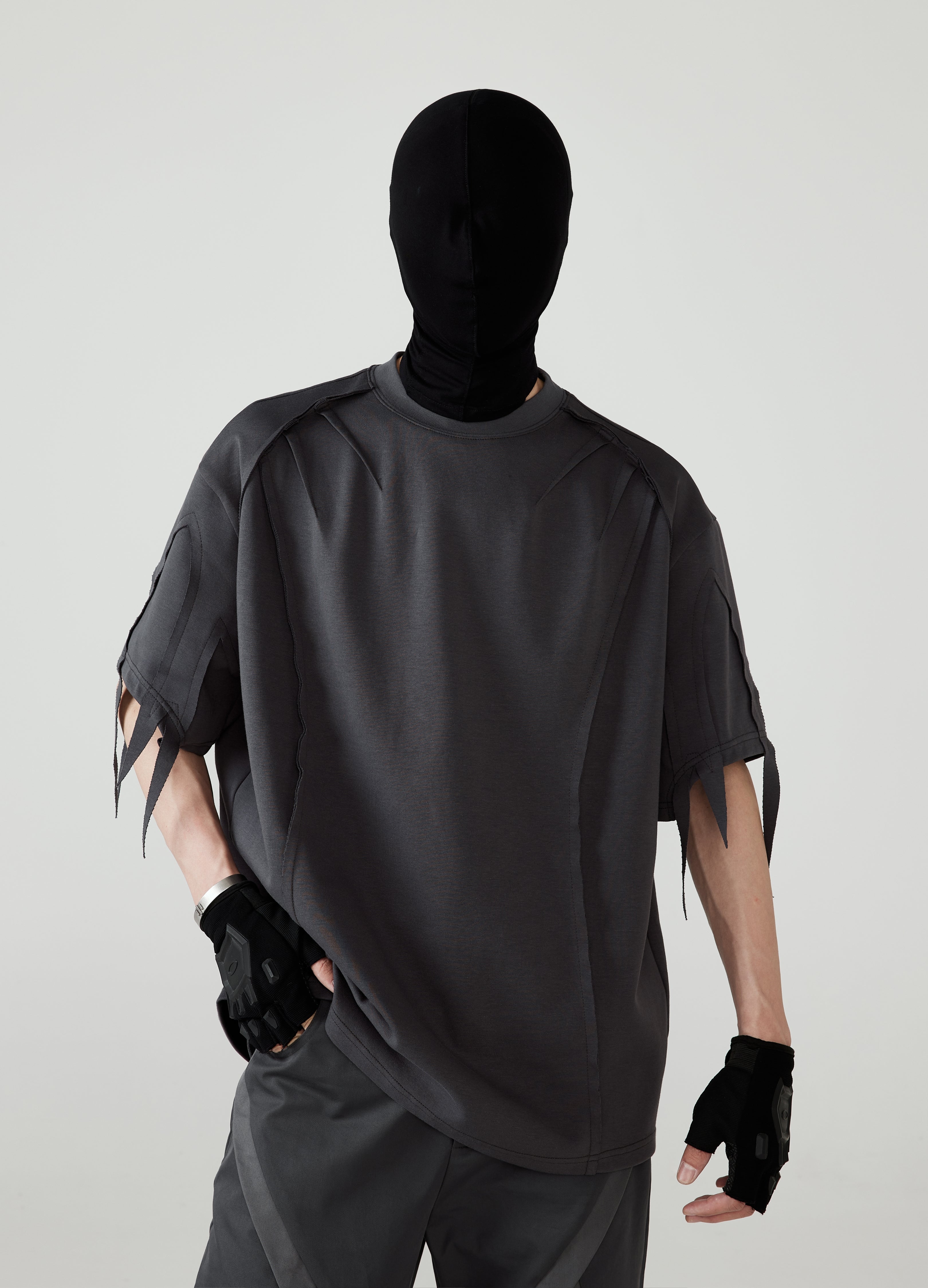 24SS Deconstructed Ribbon Fringe Tee