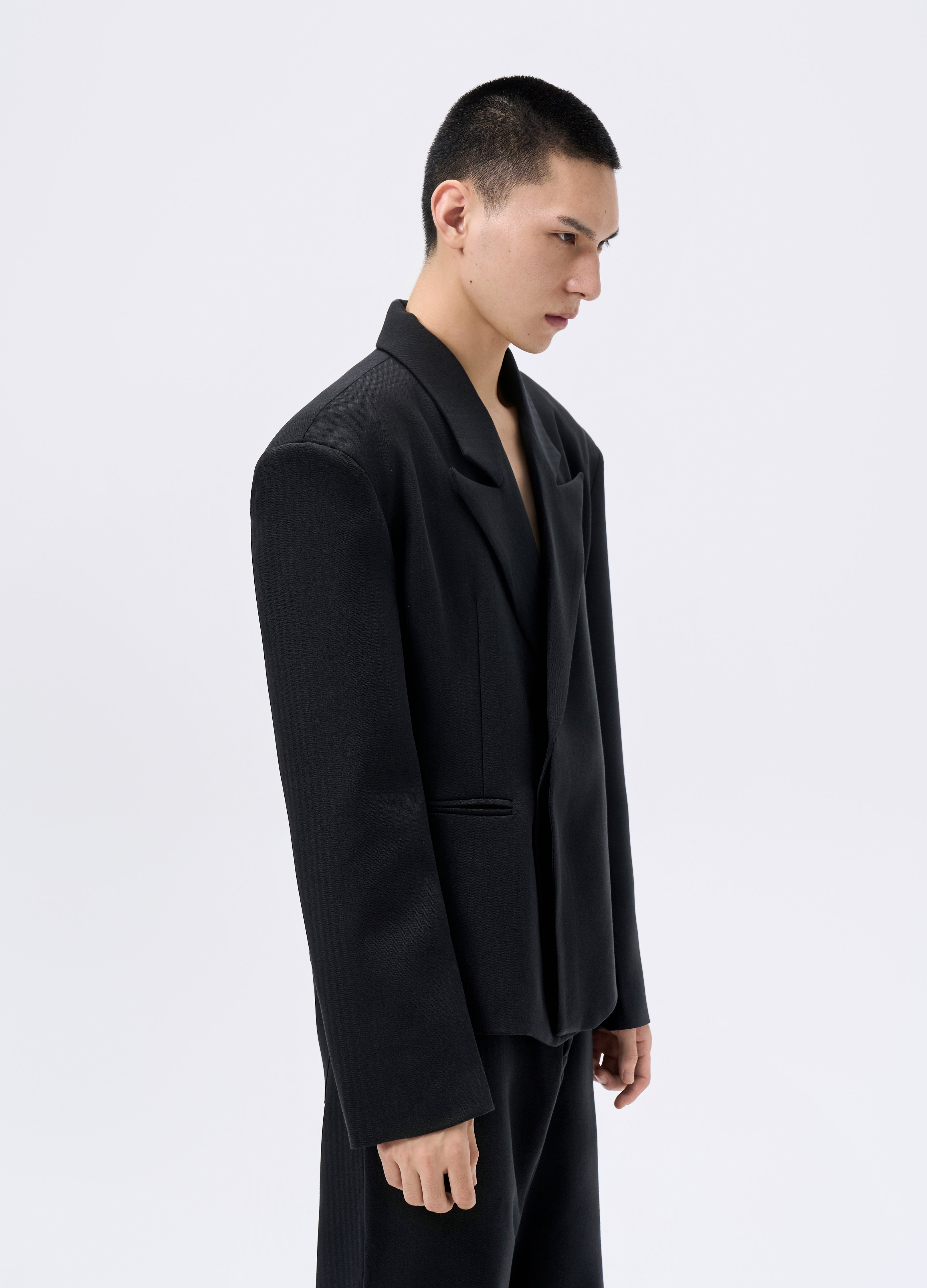 25FW HERRINGBONE HOURGLASS BLAZER