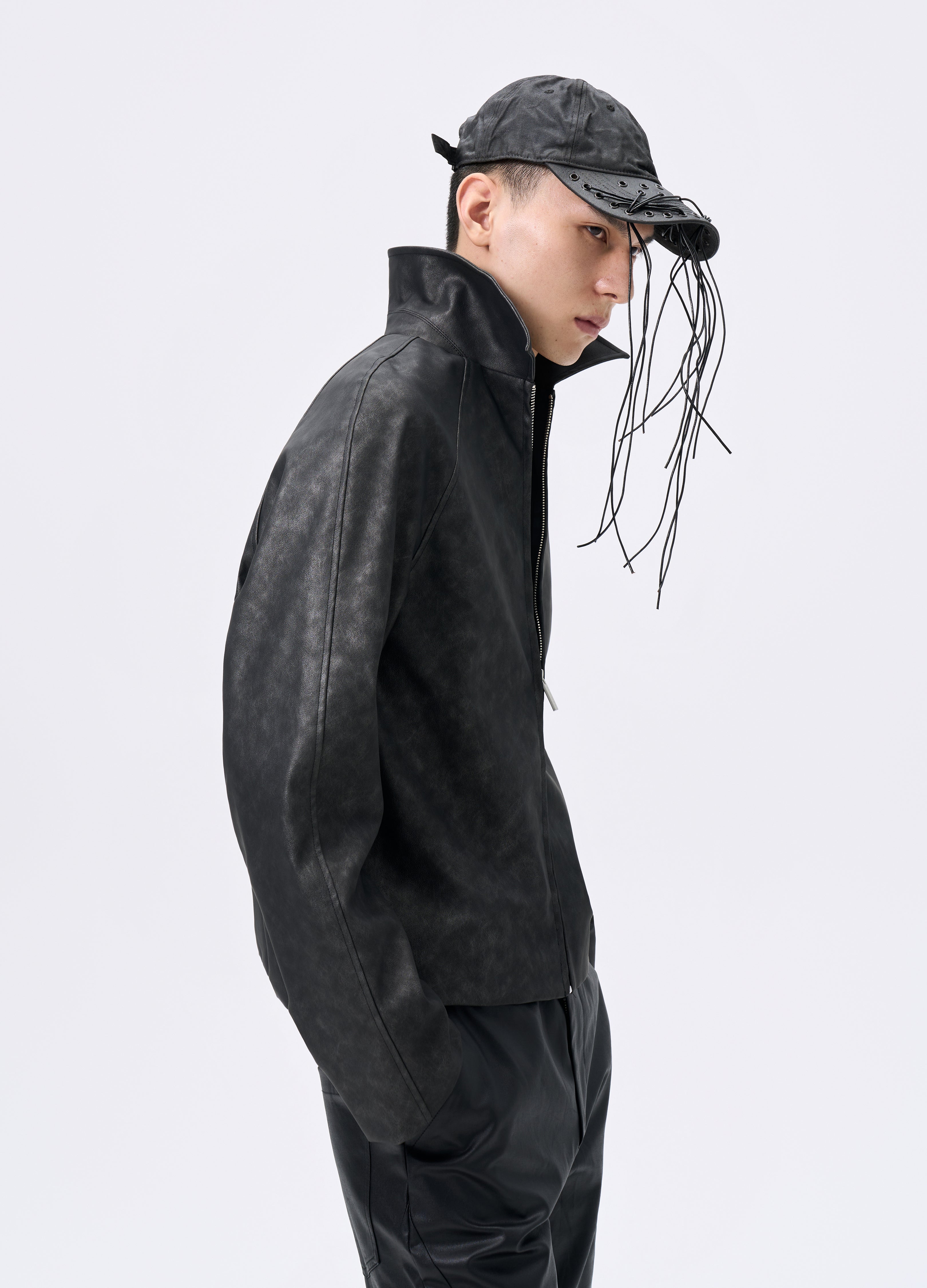 25FW WAVEWASH LEATHER RIDER JACKET