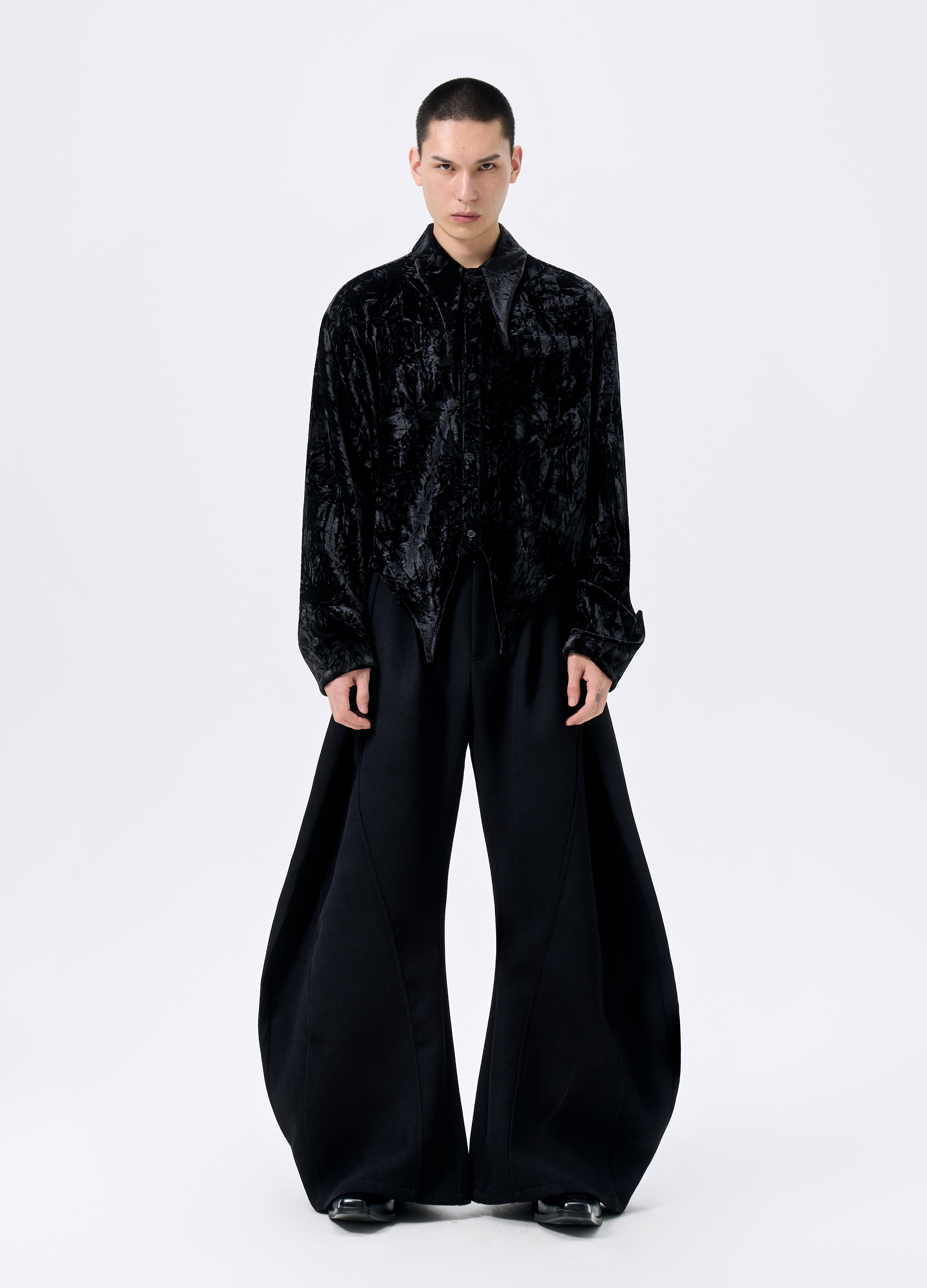 25FW VELVET SWALLOWTAIL SHIRT