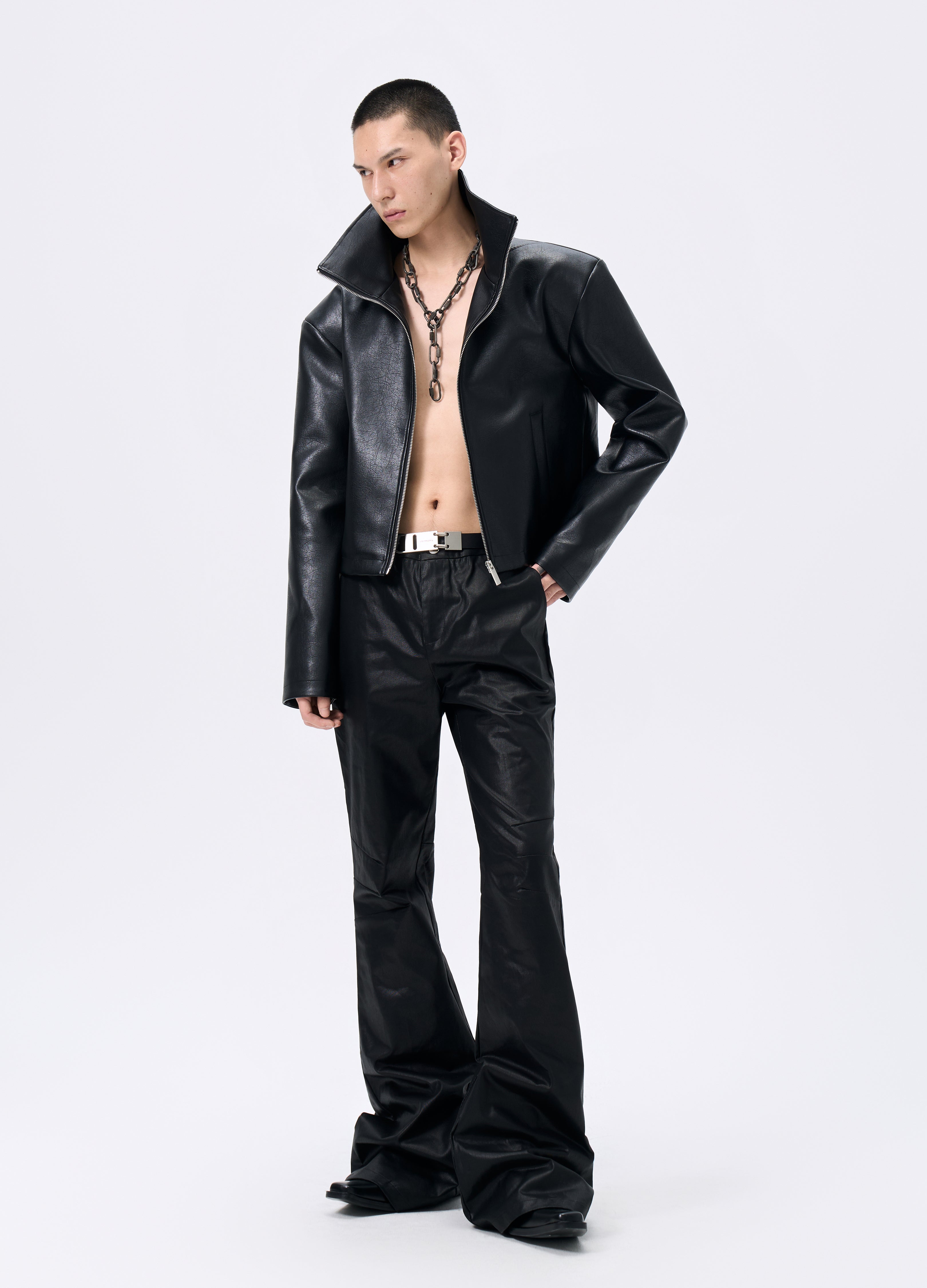 25FW TRI-CUT LEATHER MOTO JACKET