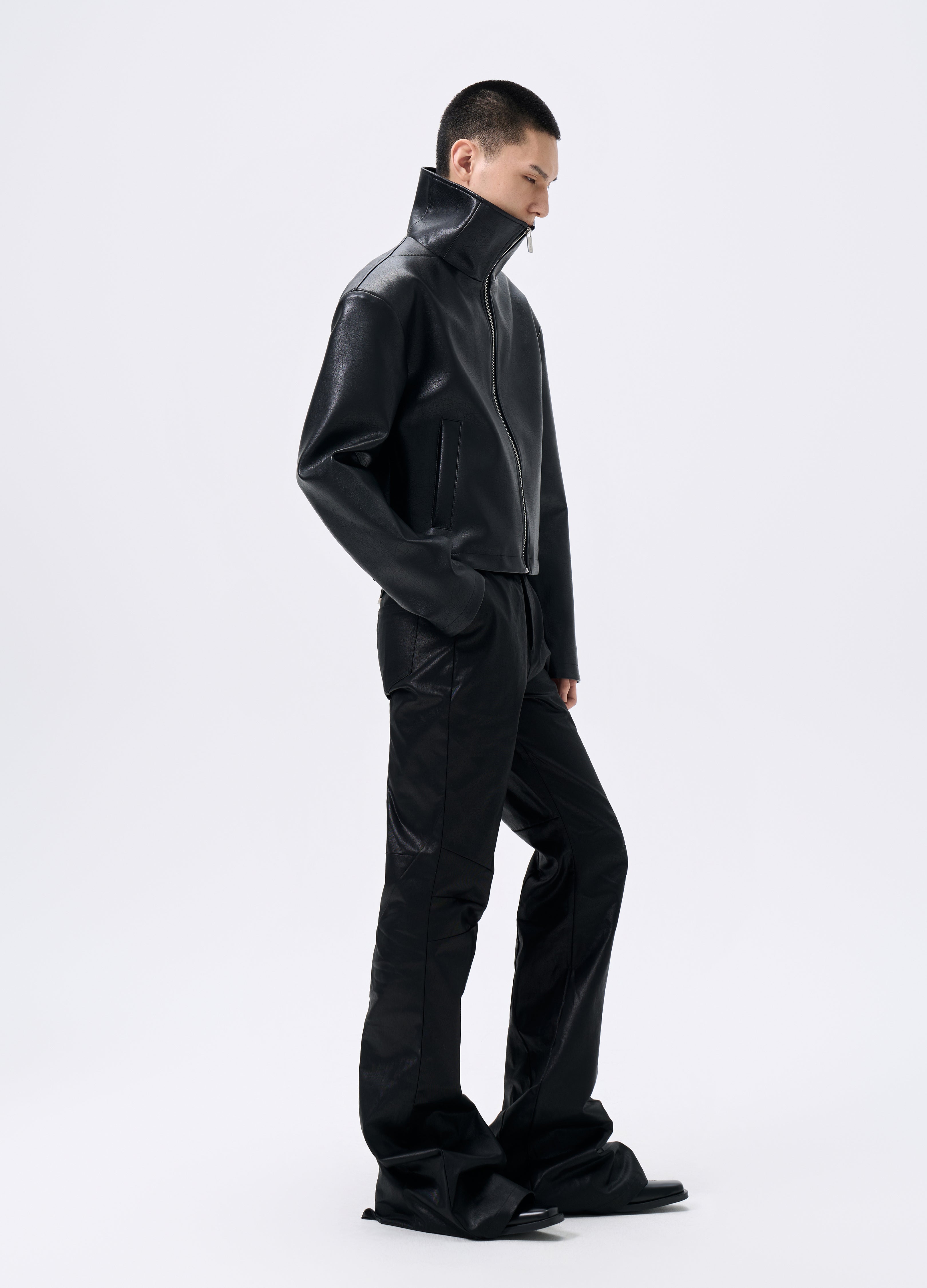 25FW TRI-CUT LEATHER MOTO JACKET