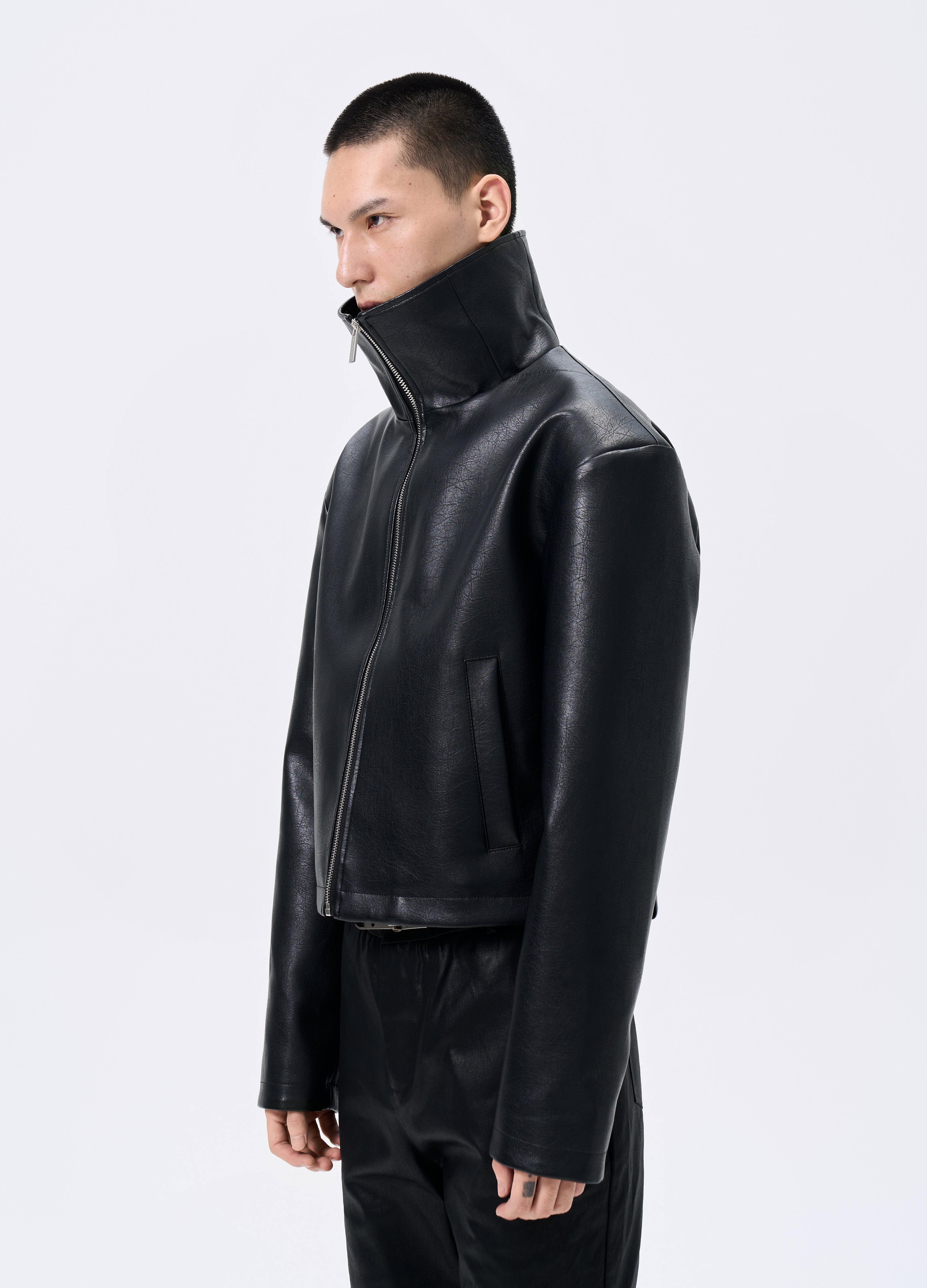 25FW TRI-CUT LEATHER MOTO JACKET