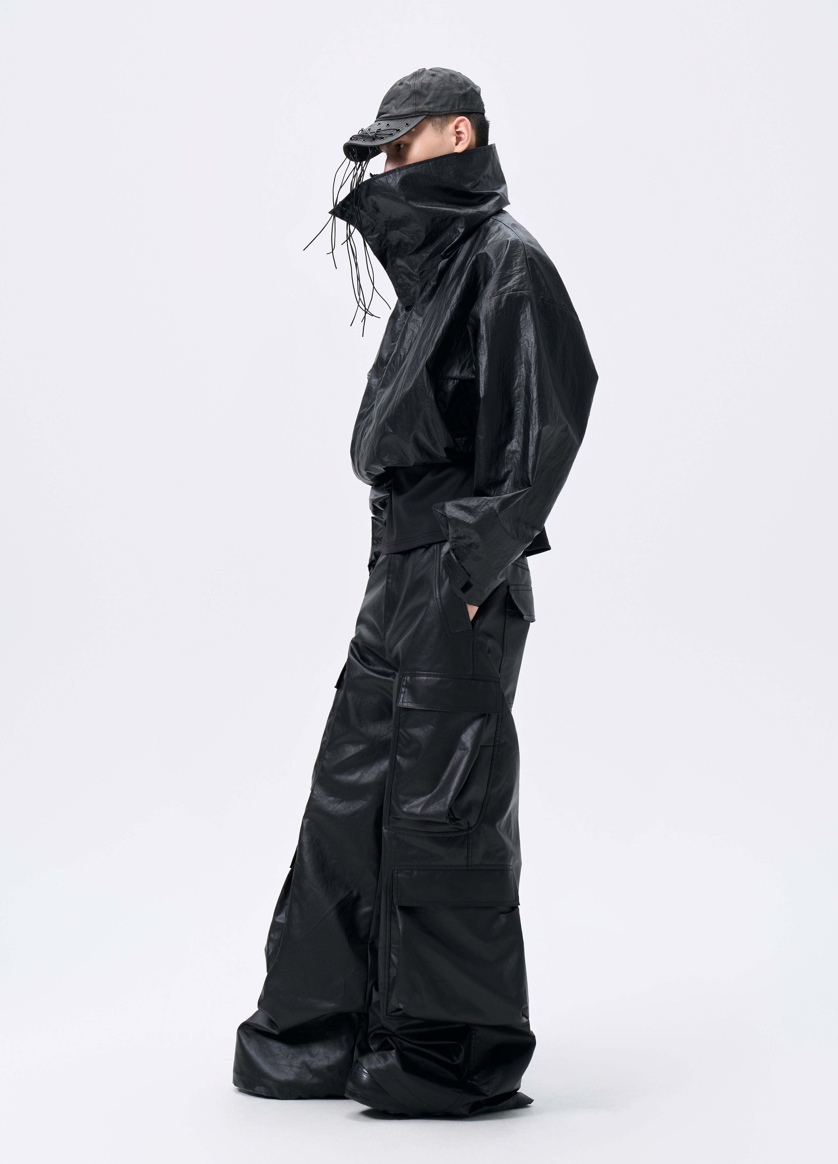 25FW TEXTURE DRAWSTRING SHELL JACKET