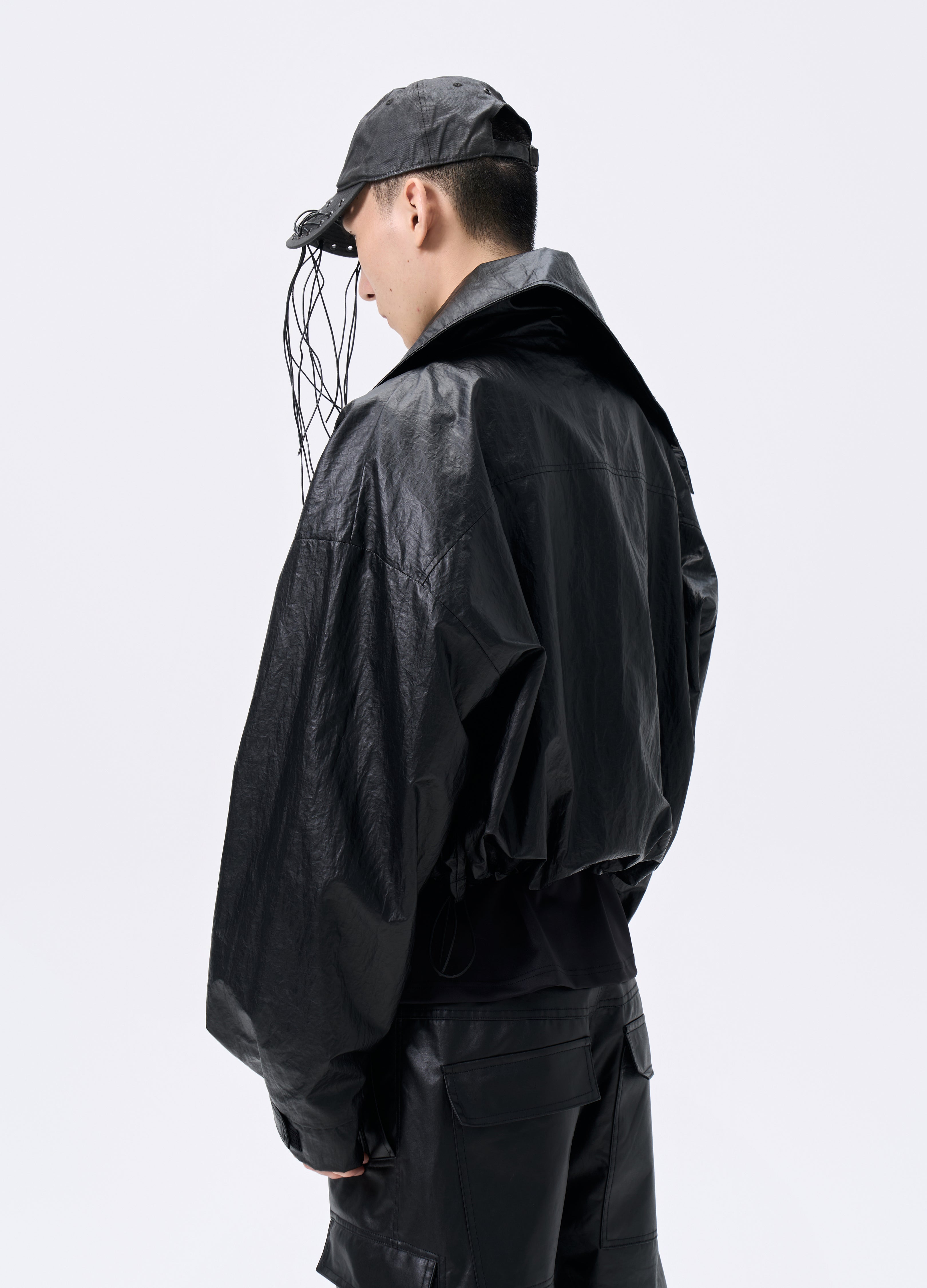 25FW TEXTURE DRAWSTRING SHELL JACKET