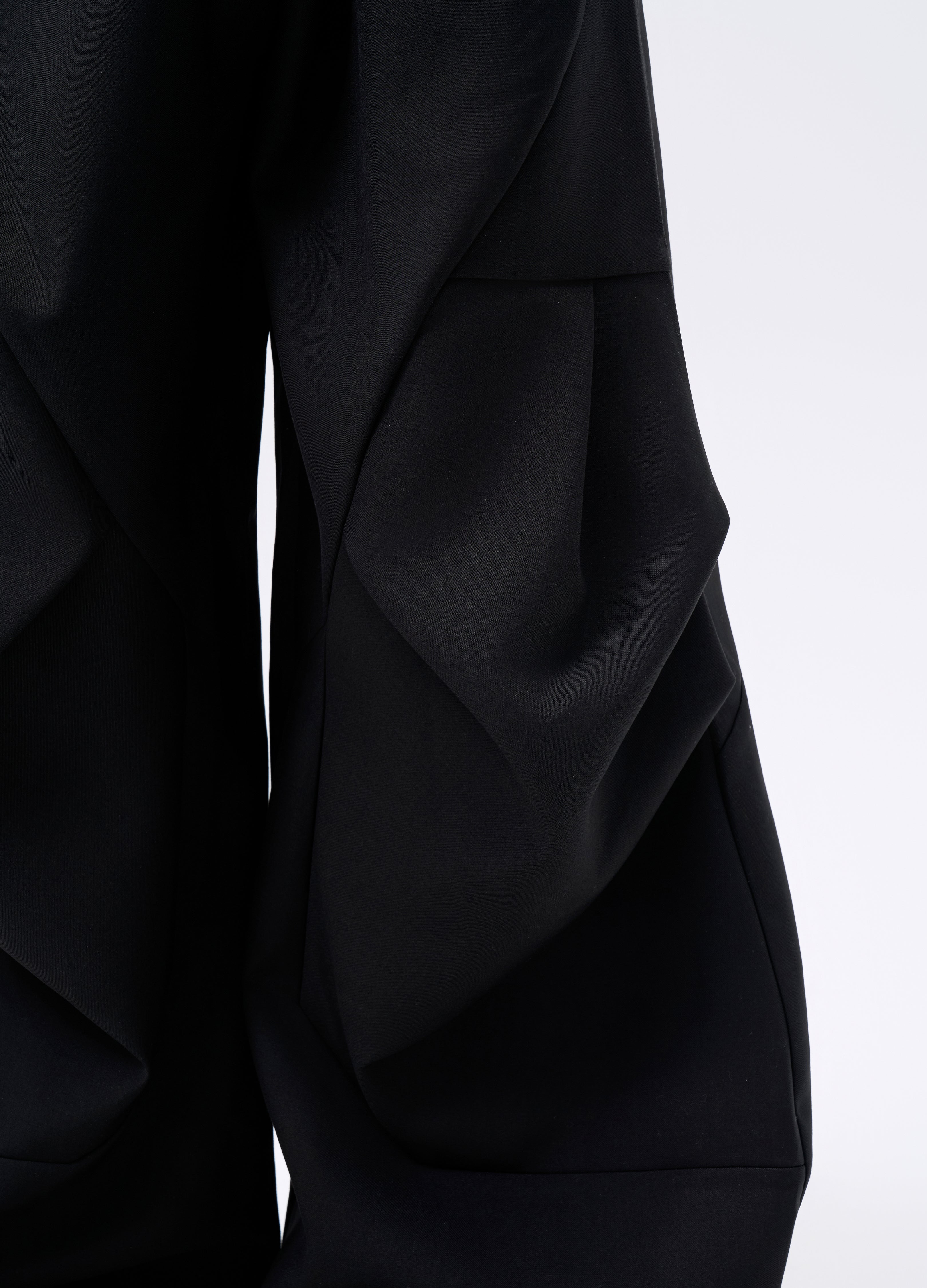 25FW PLEATED SABER CUT TROUSERS