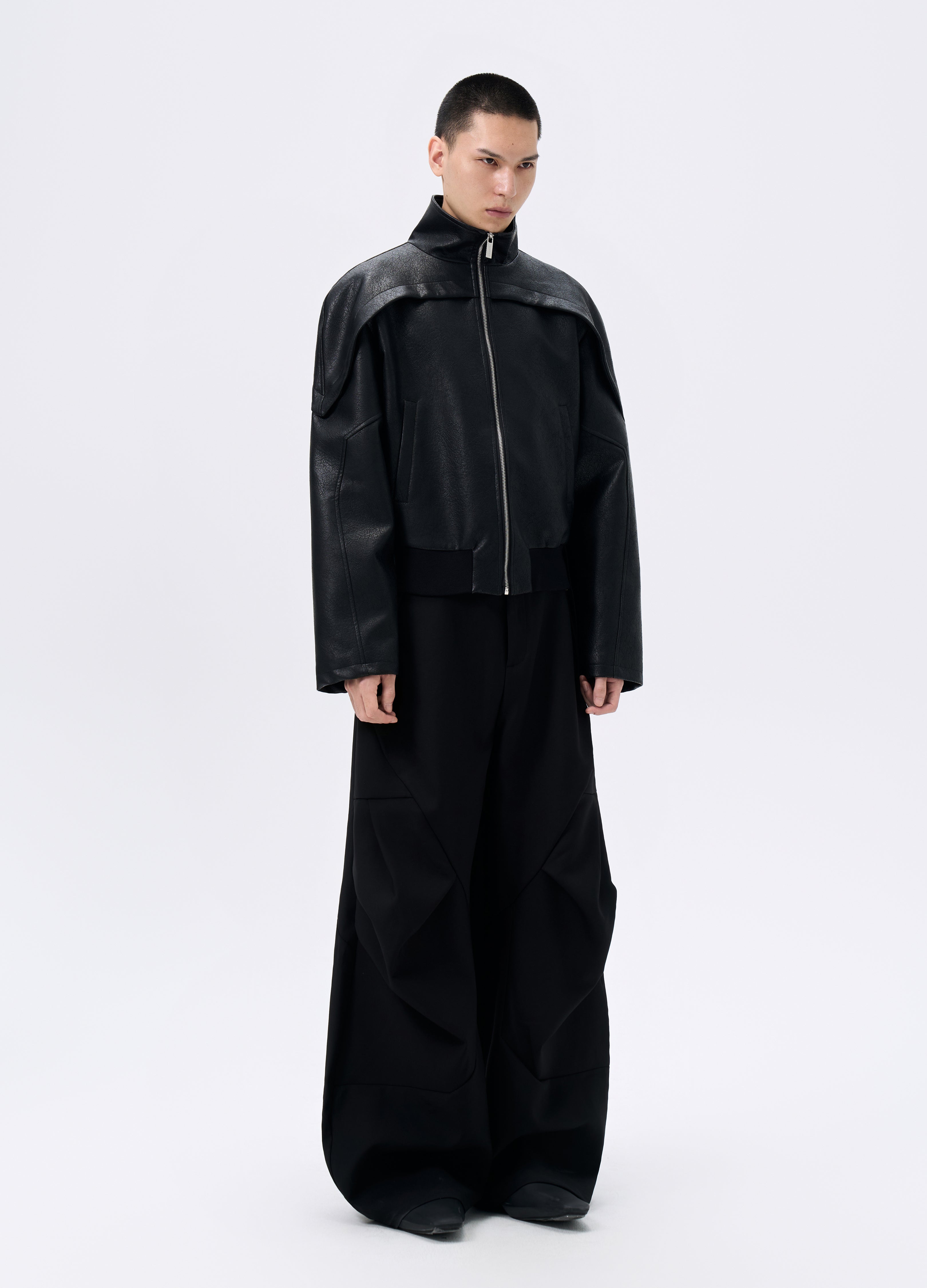 25FW CRACKED LEATHER ARC JACKET