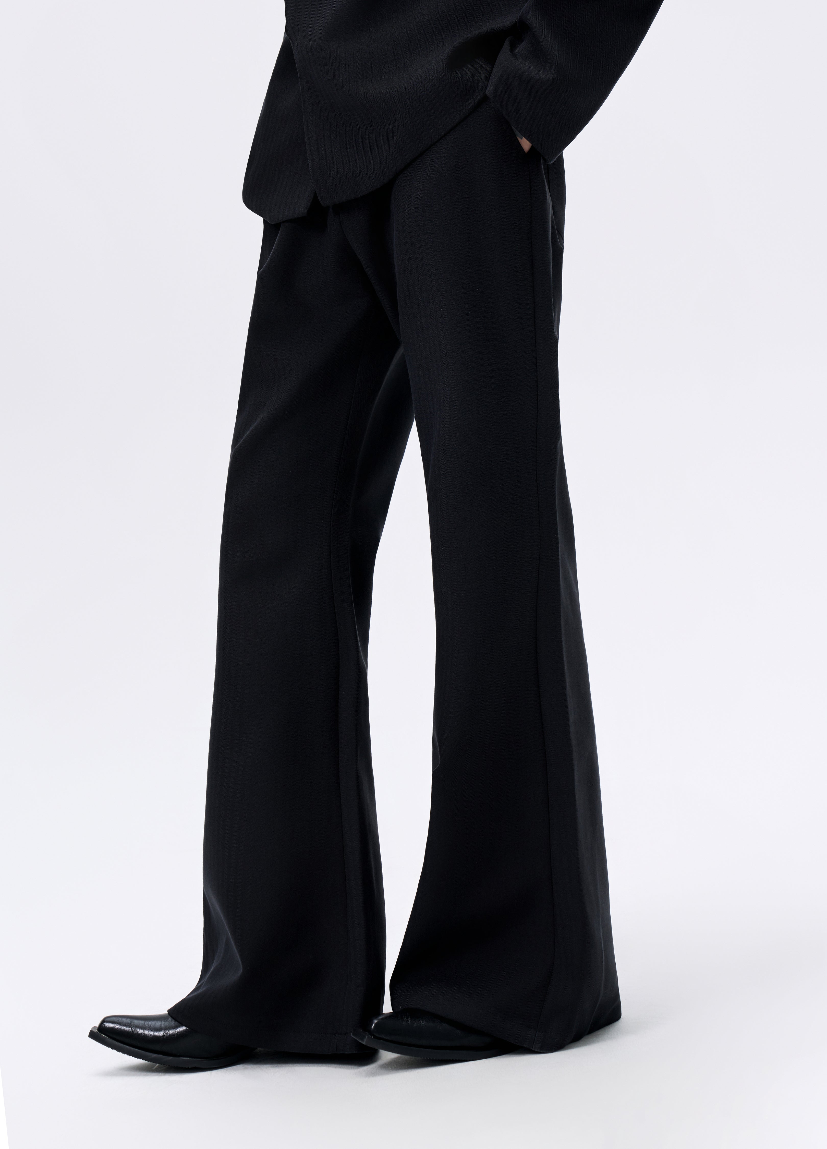 25FW HERRINGBONE FLARE TROUSERS