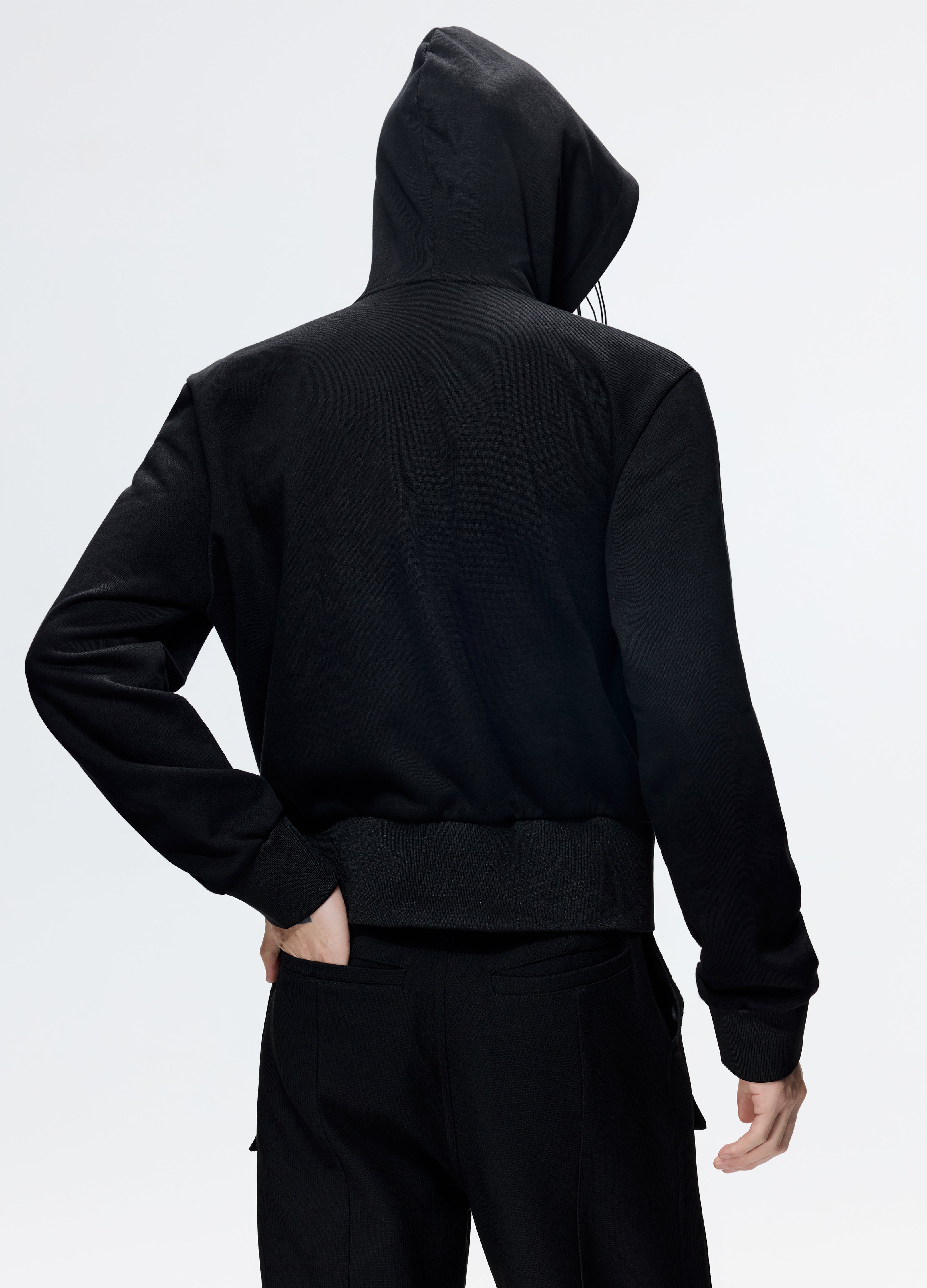 25FW FITTED HOODED CROPPED HOODIE