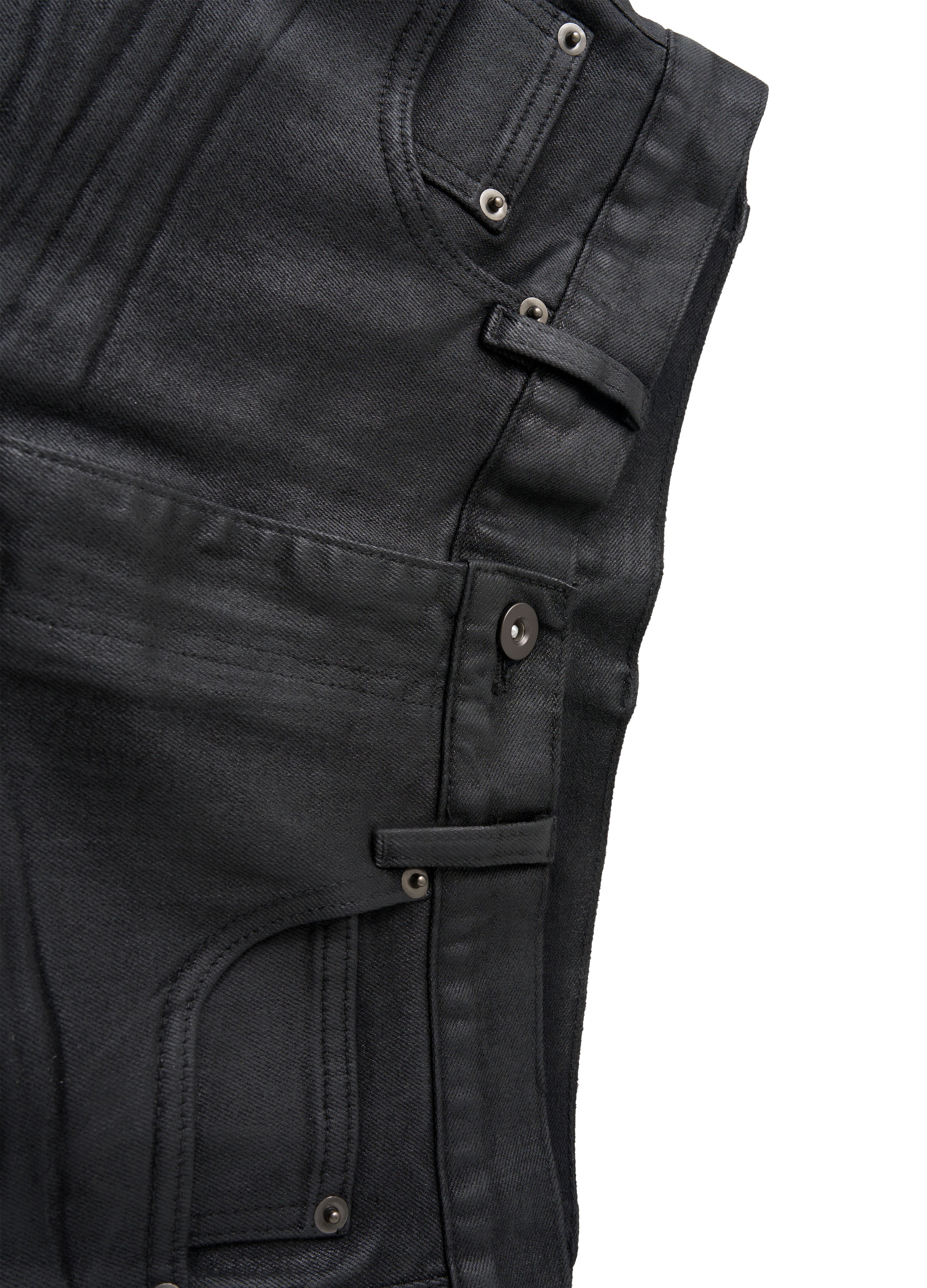 25FW WAXED FLARE DENIM TROUSERS