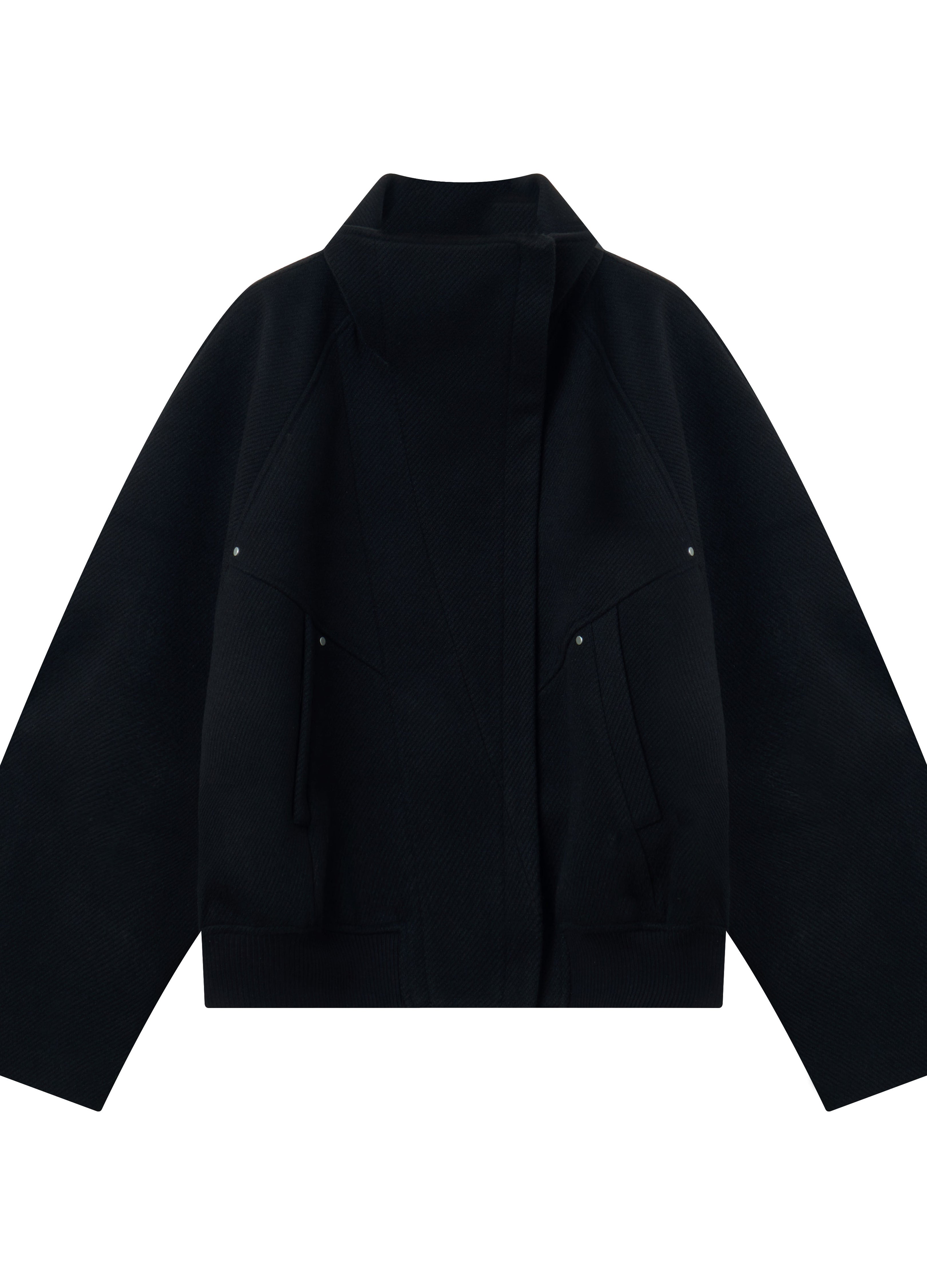25FW DECONSTRUCT SLANT WOOL COAT