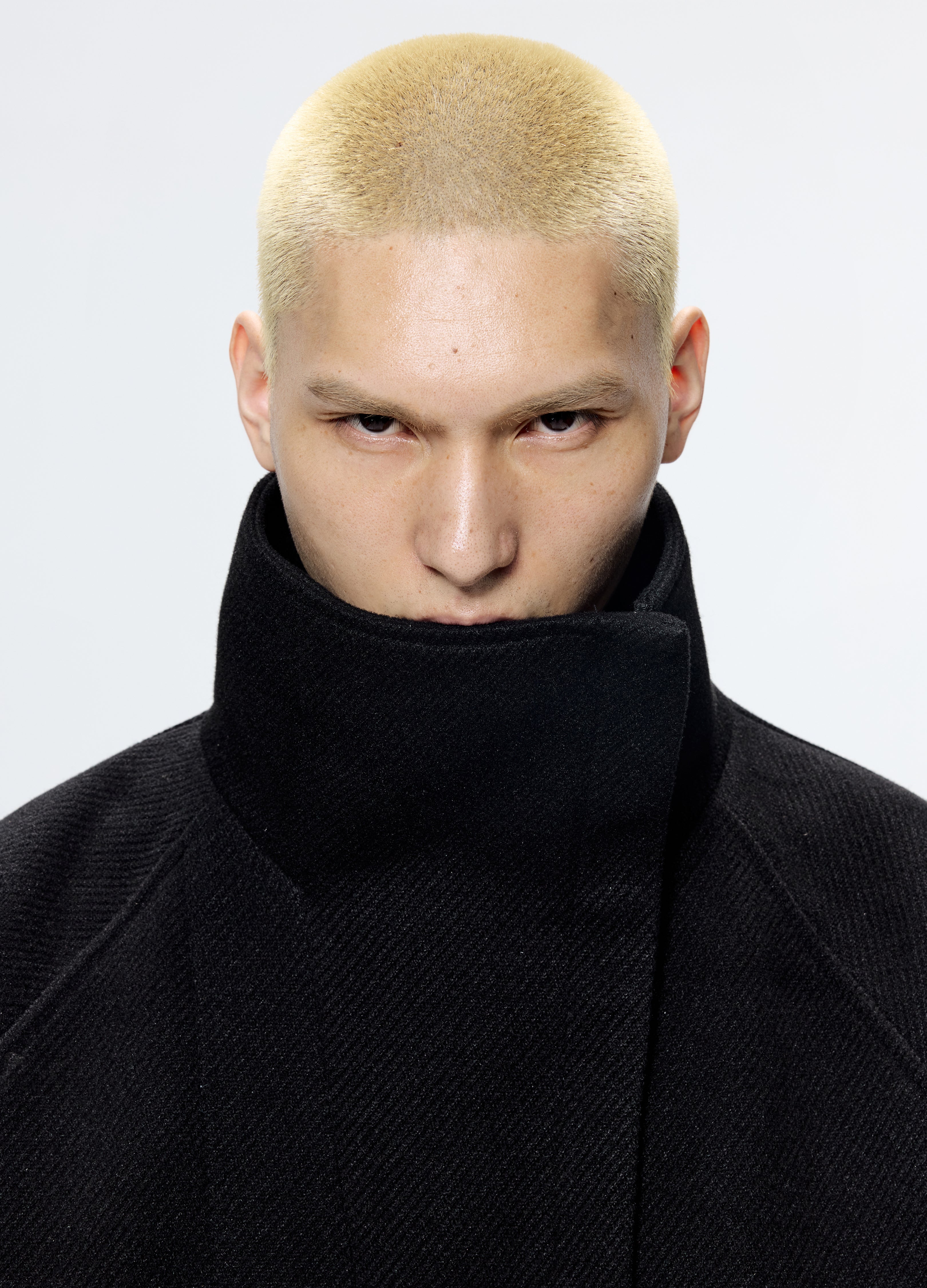 25FW DECONSTRUCT SLANT WOOL COAT