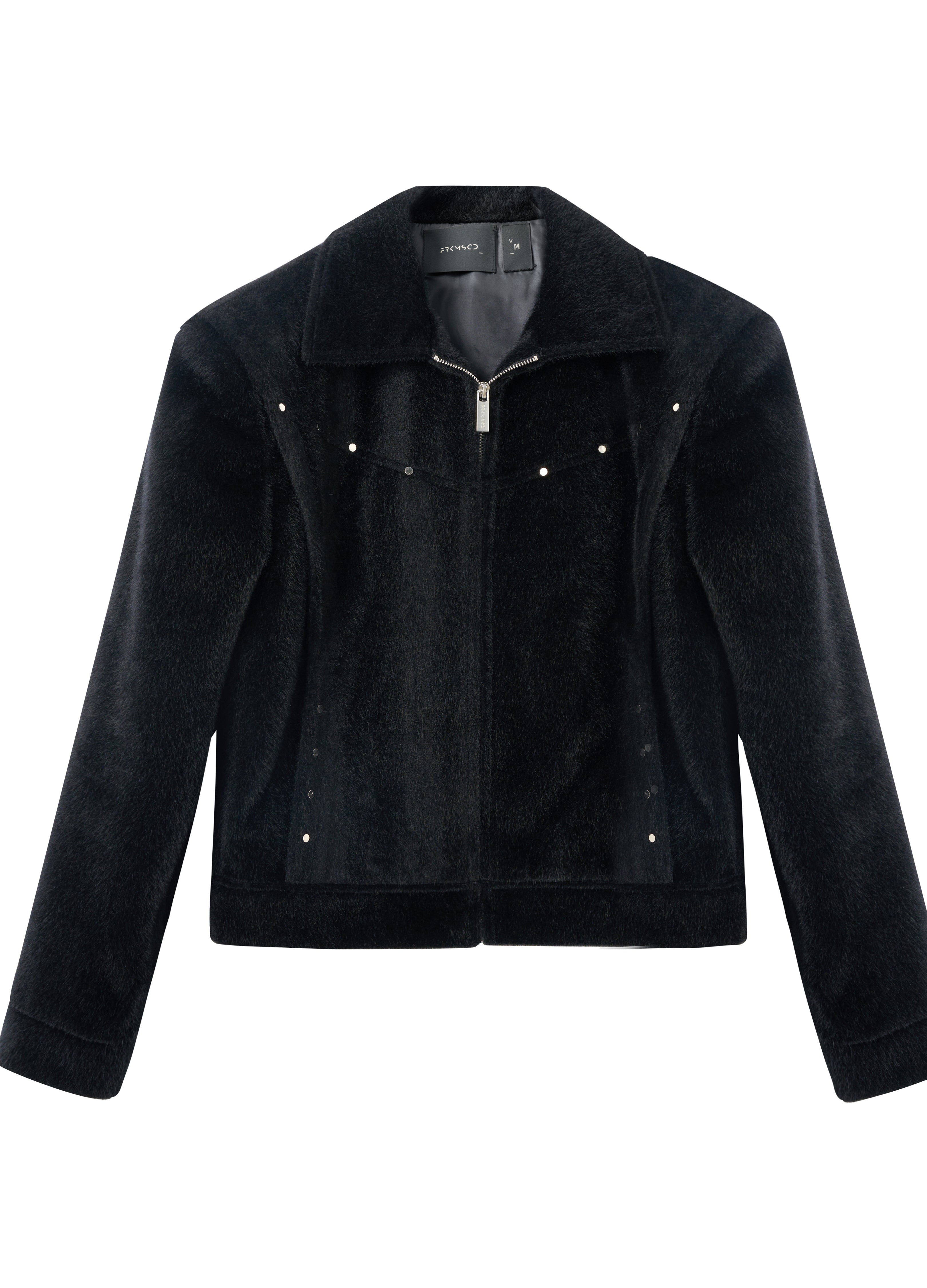 25FW STUDDED HORSEHAIR JACKET