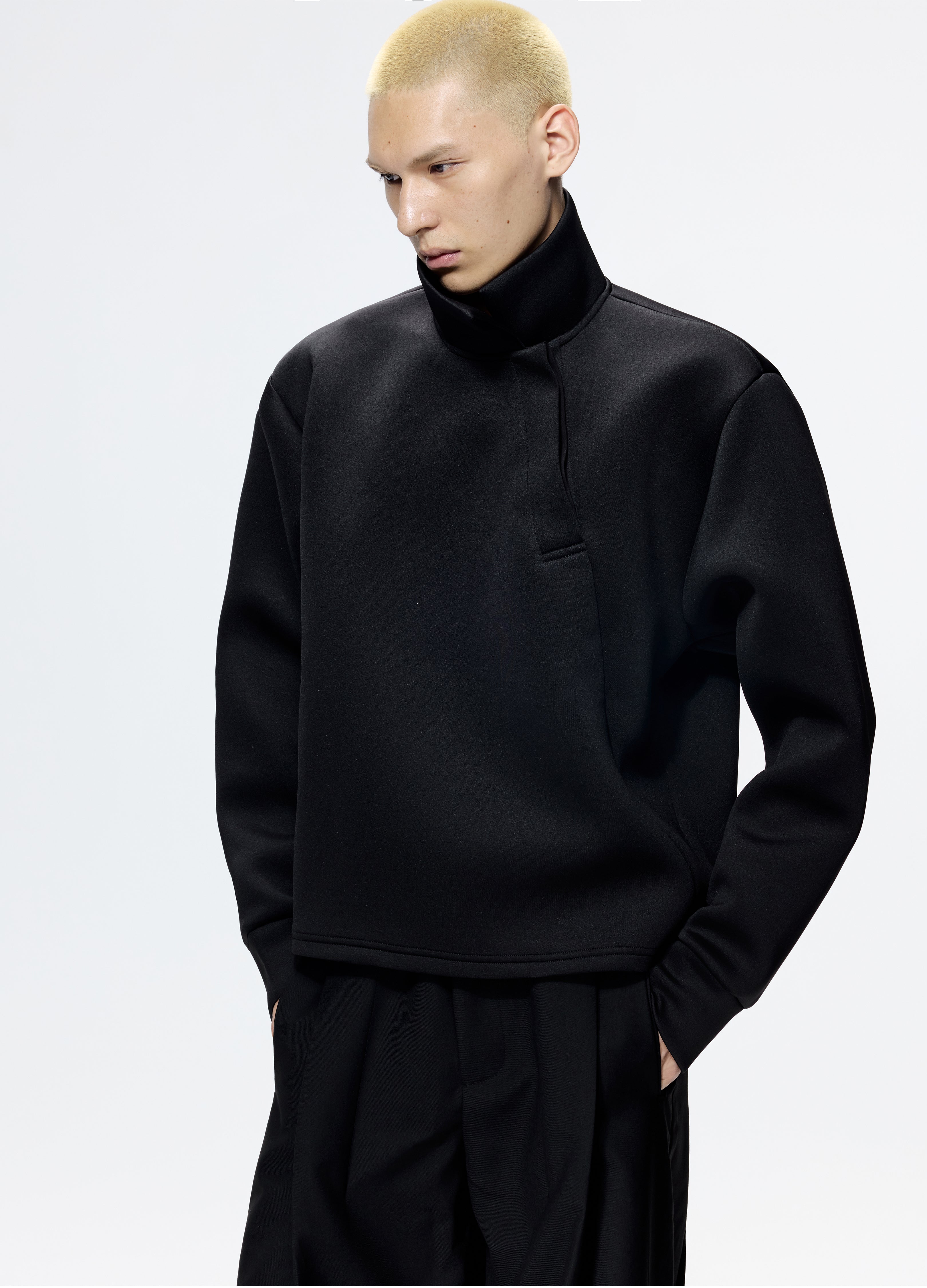 25FW SLANT COLLAR POLO SWEATSHIRT