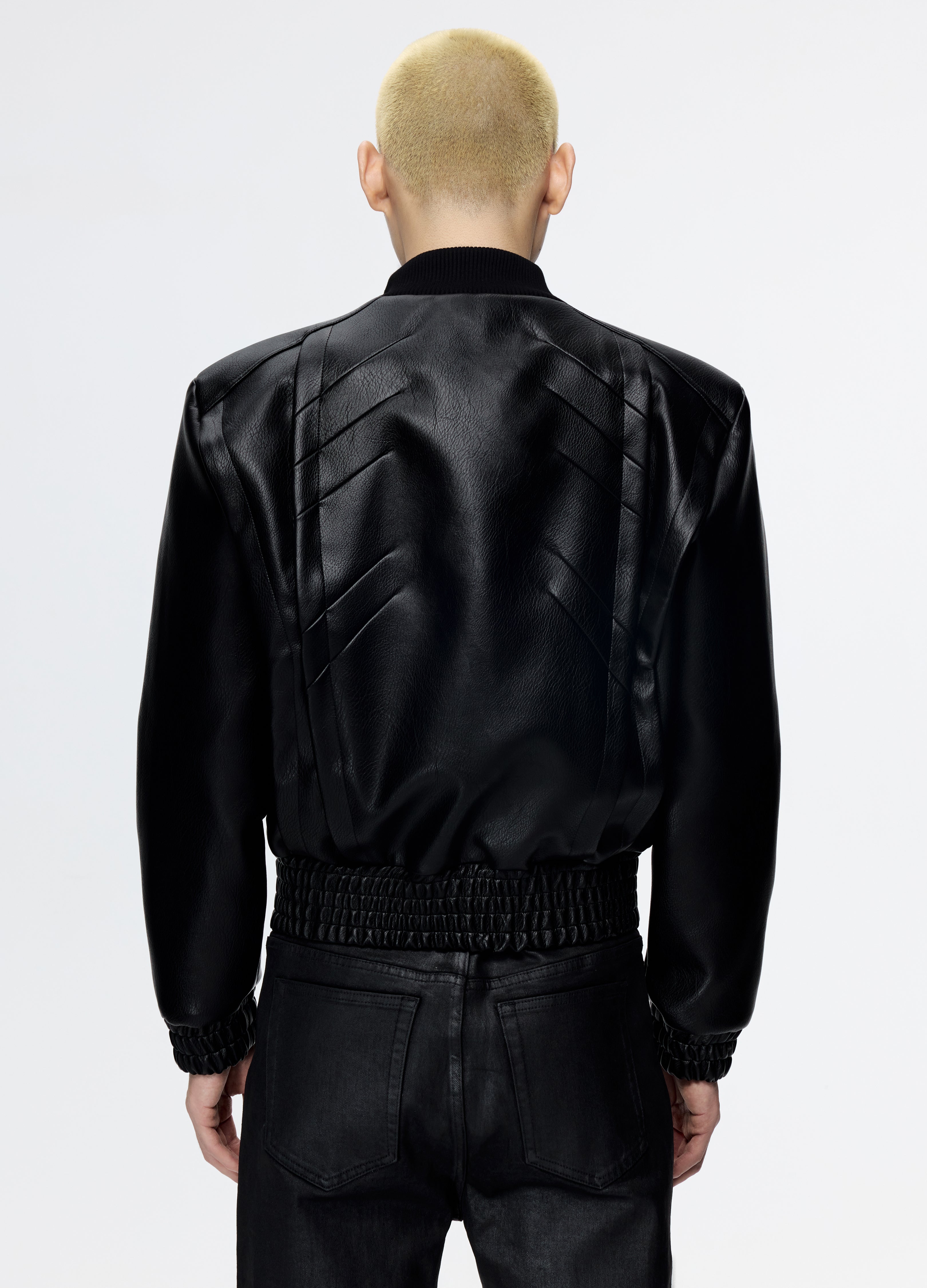 25FW DECONSTRUCT LEATHER BIKER JACKET