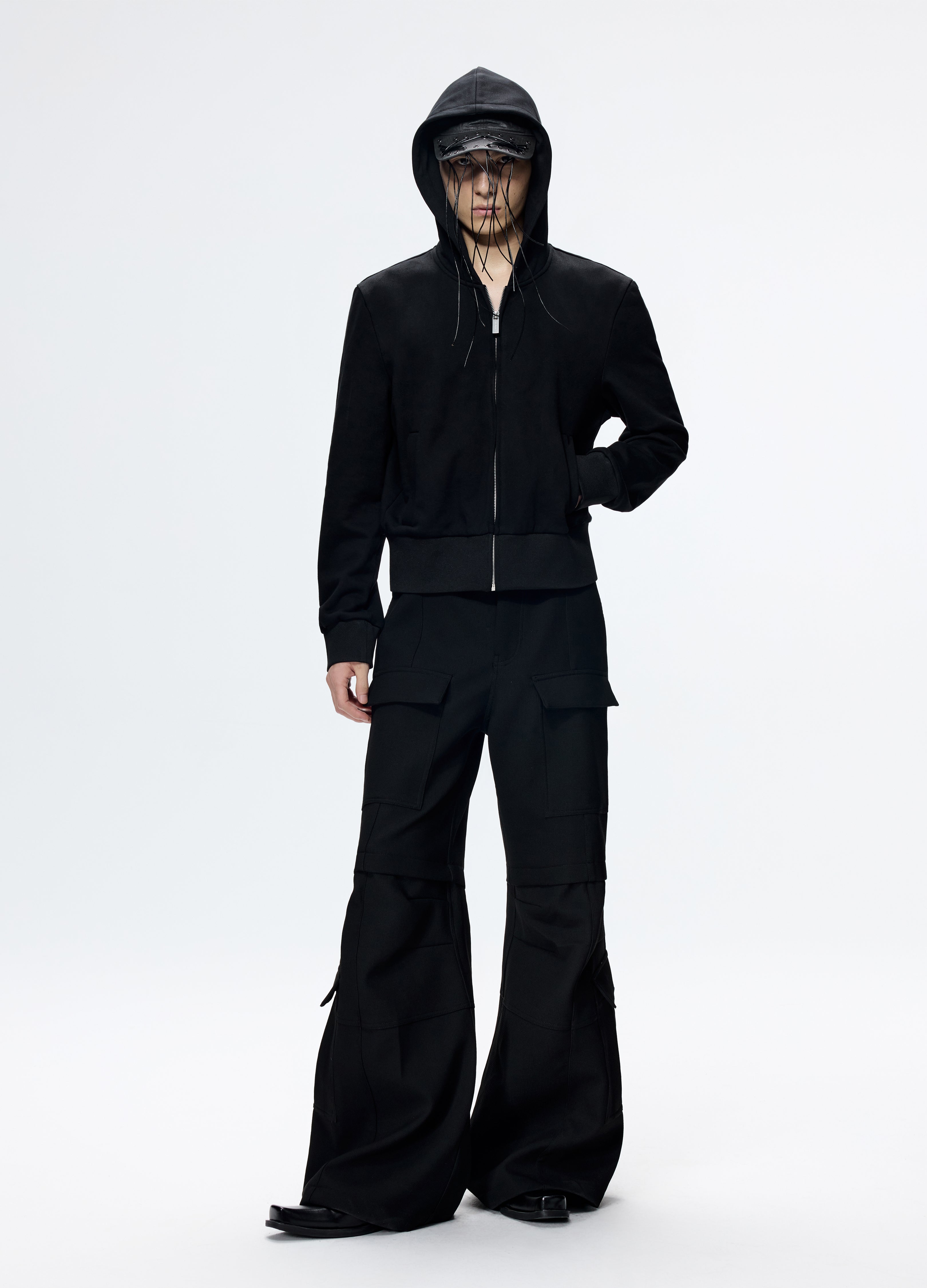 25FW FITTED HOODED CROPPED HOODIE