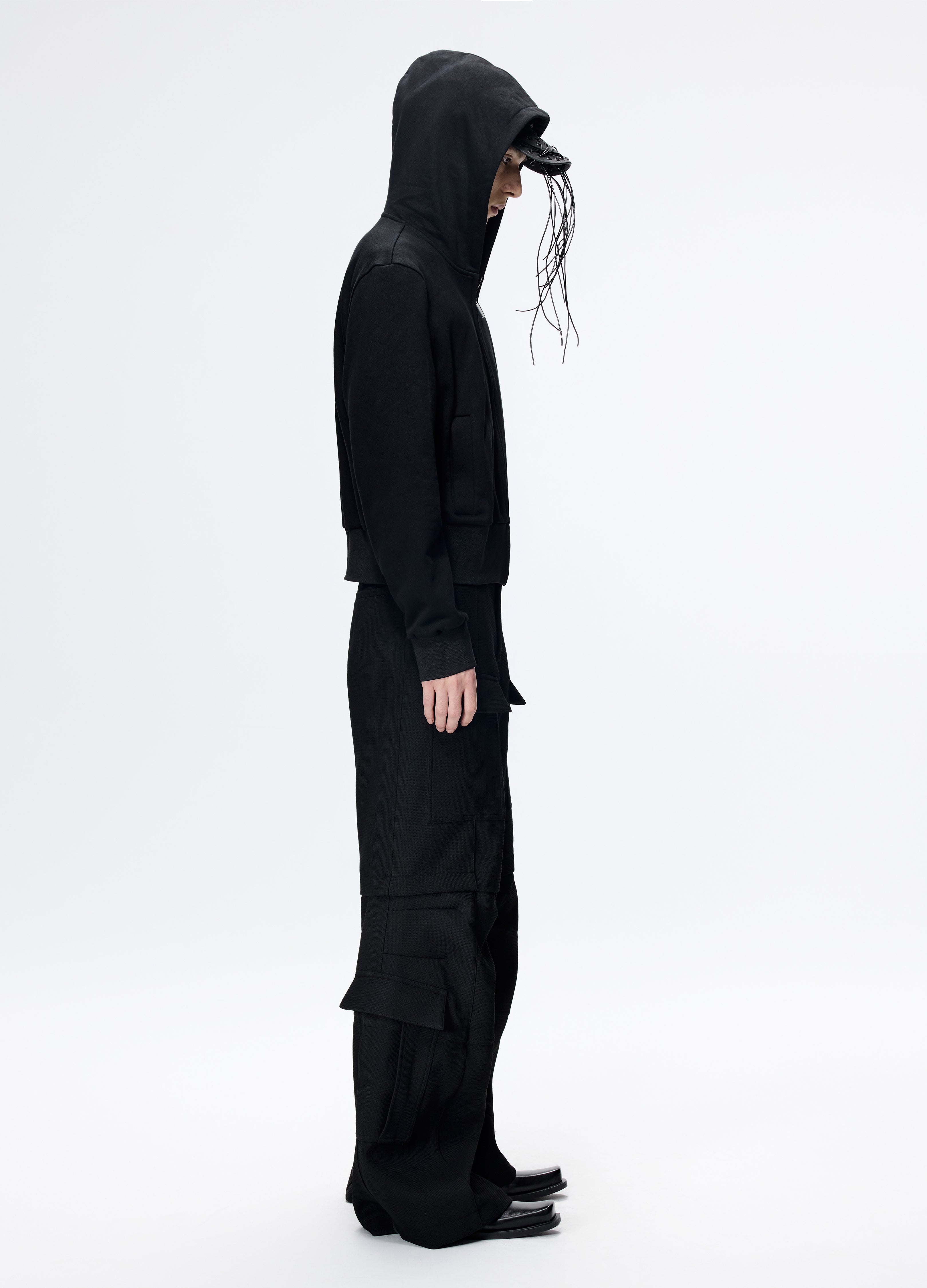 25FW FITTED HOODED CROPPED HOODIE