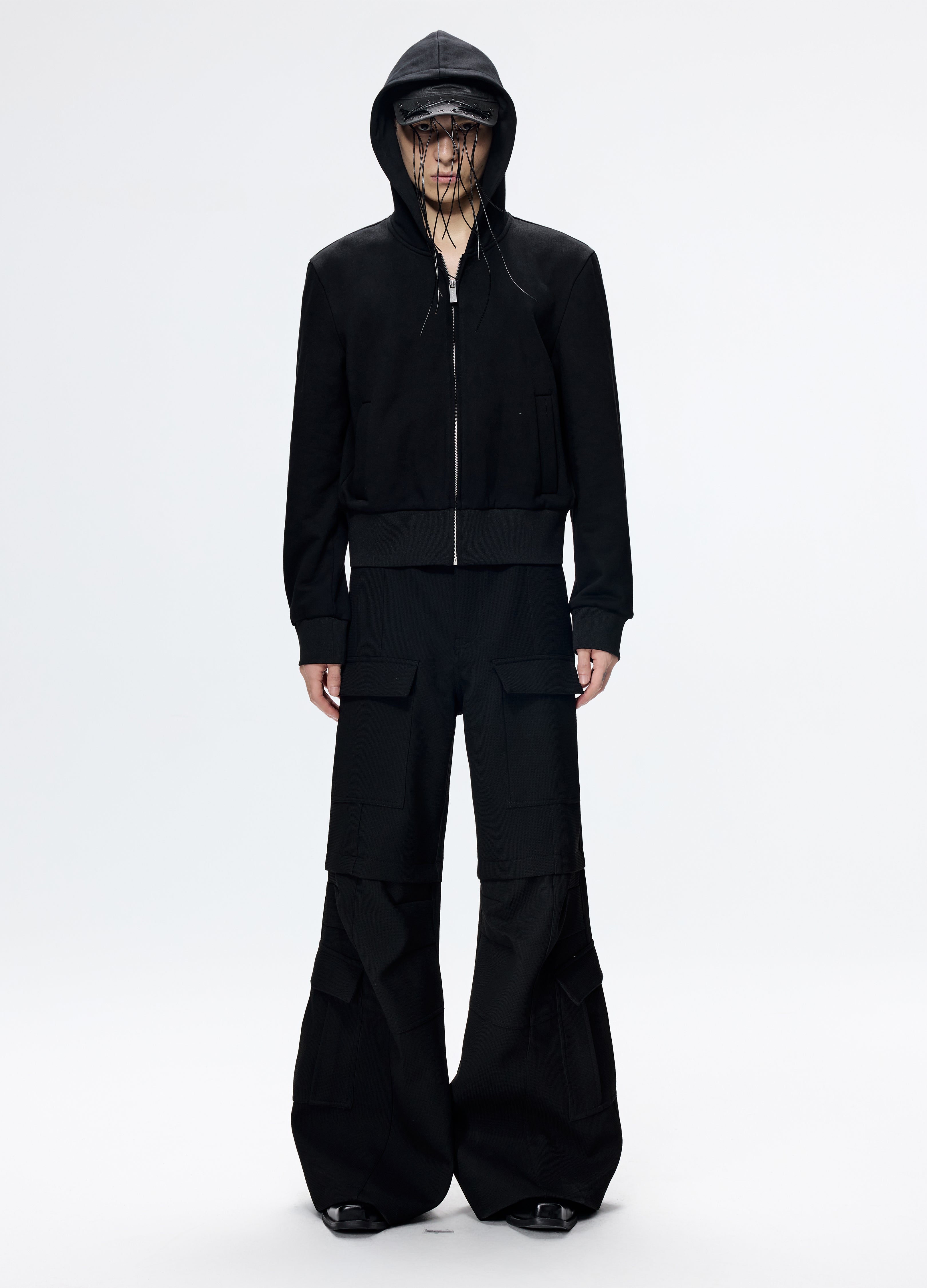 25FW FITTED HOODED CROPPED HOODIE