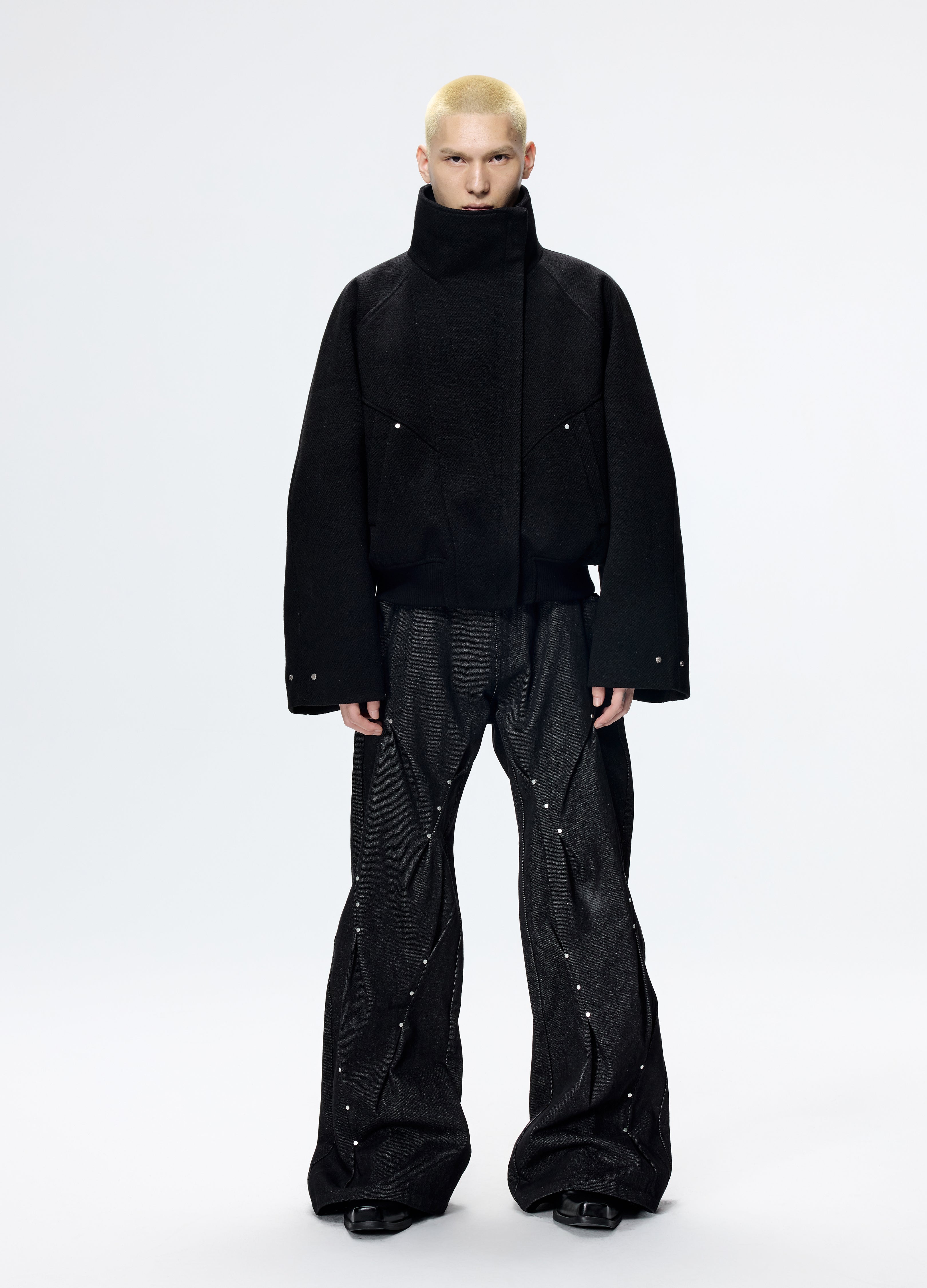 25FW DECONSTRUCT SLANT WOOL COAT