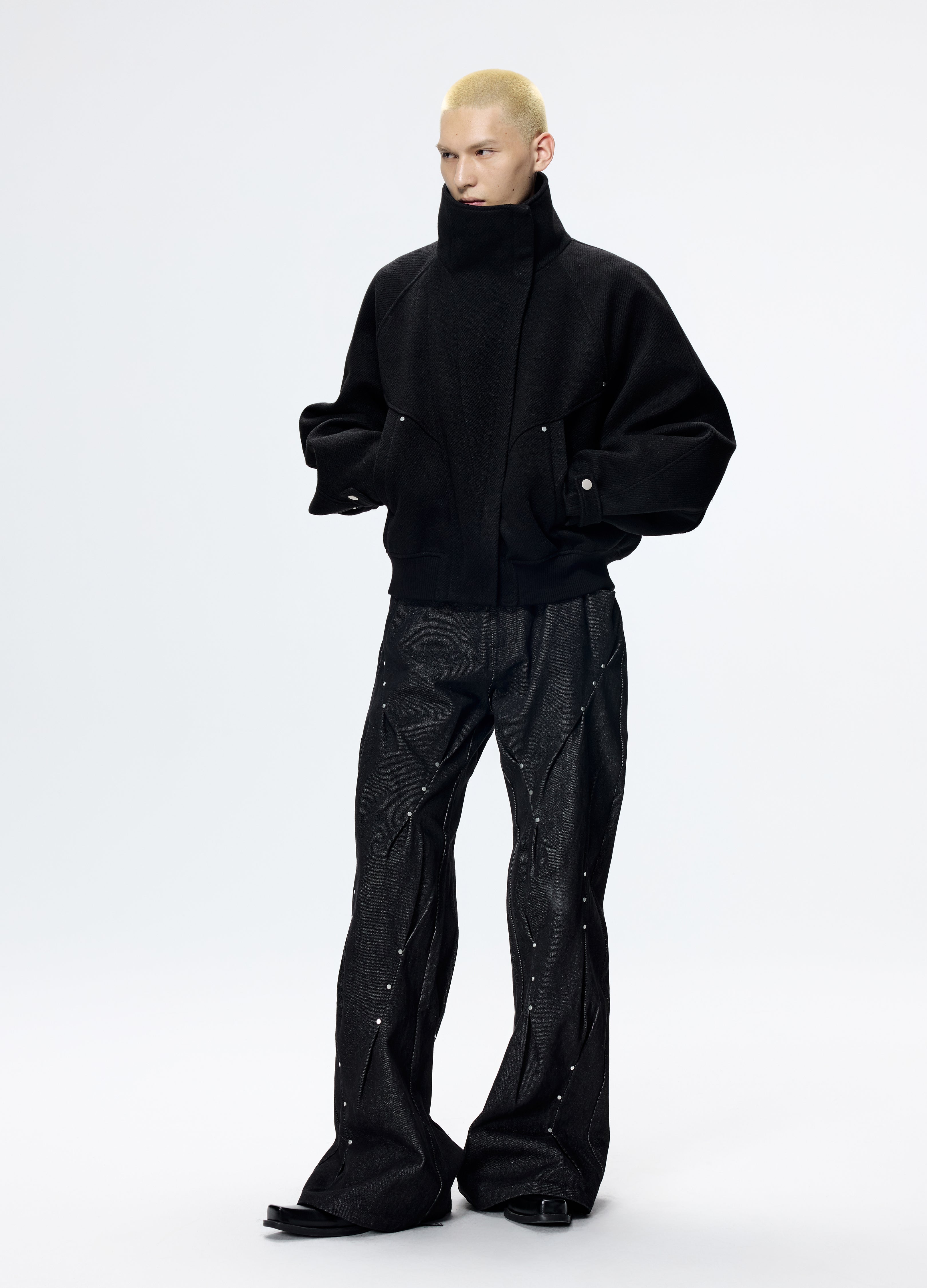 25FW DECONSTRUCT SLANT WOOL COAT