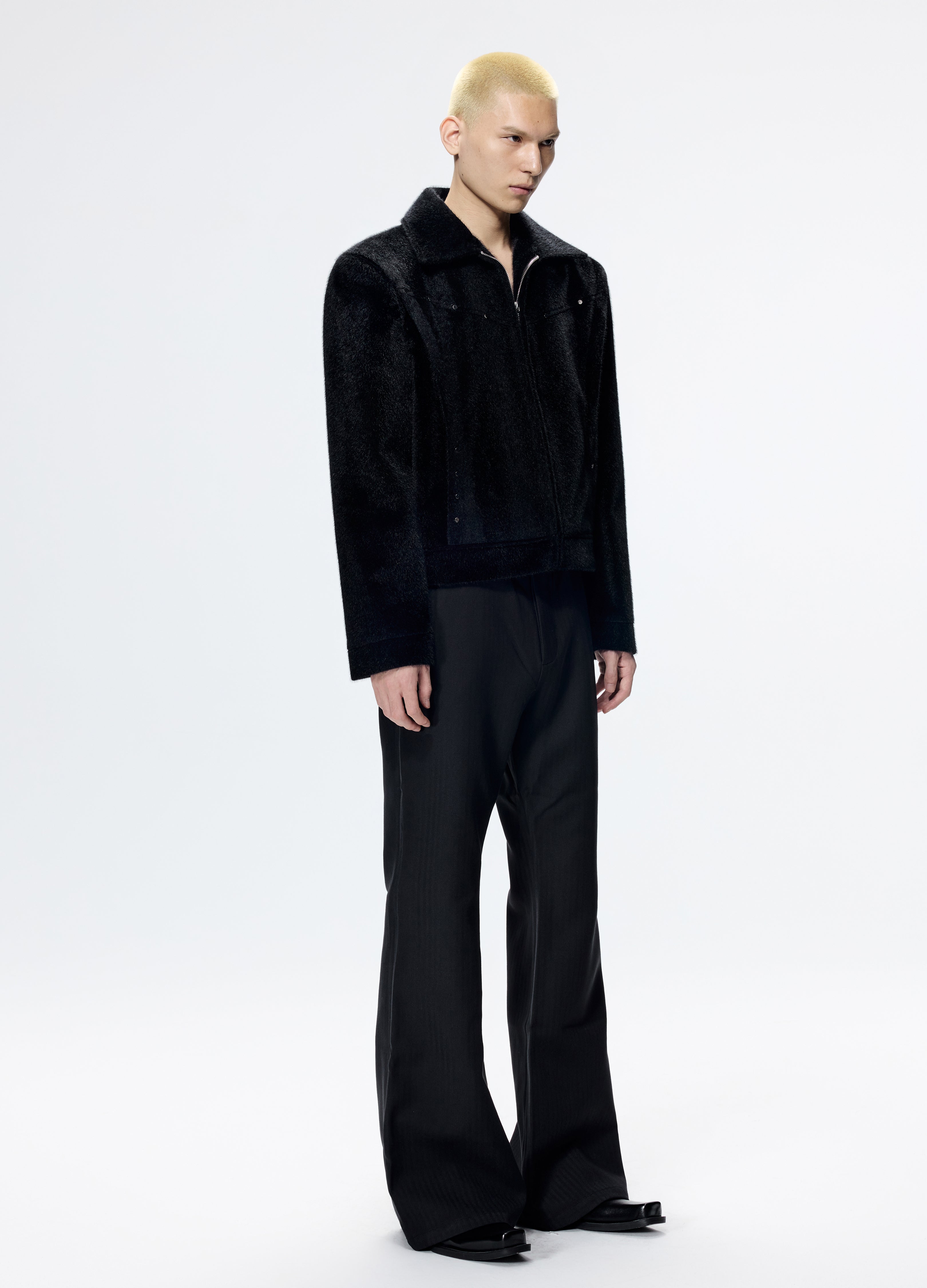 25FW STUDDED HORSEHAIR JACKET