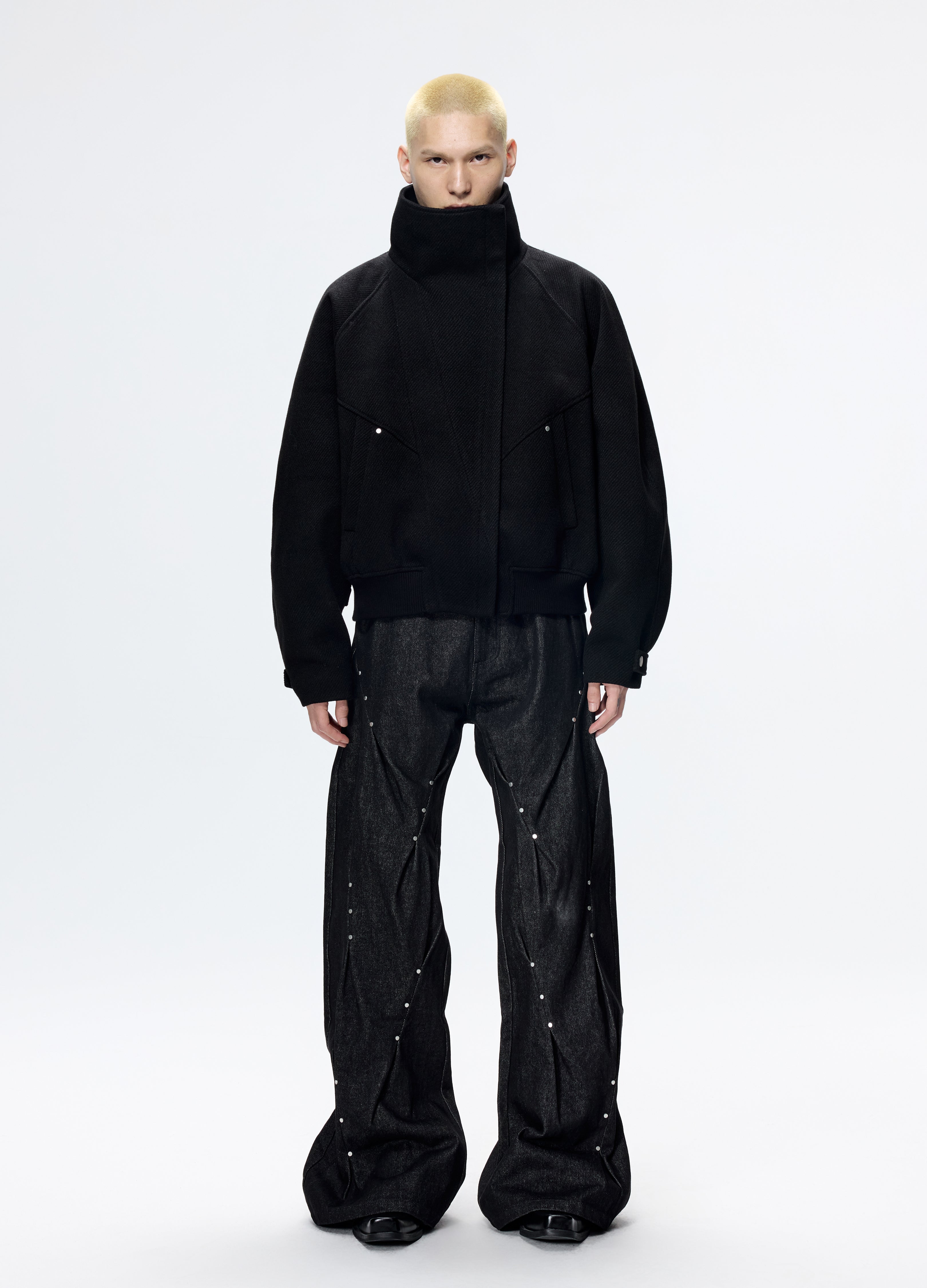 25FW DECONSTRUCT SLANT WOOL COAT