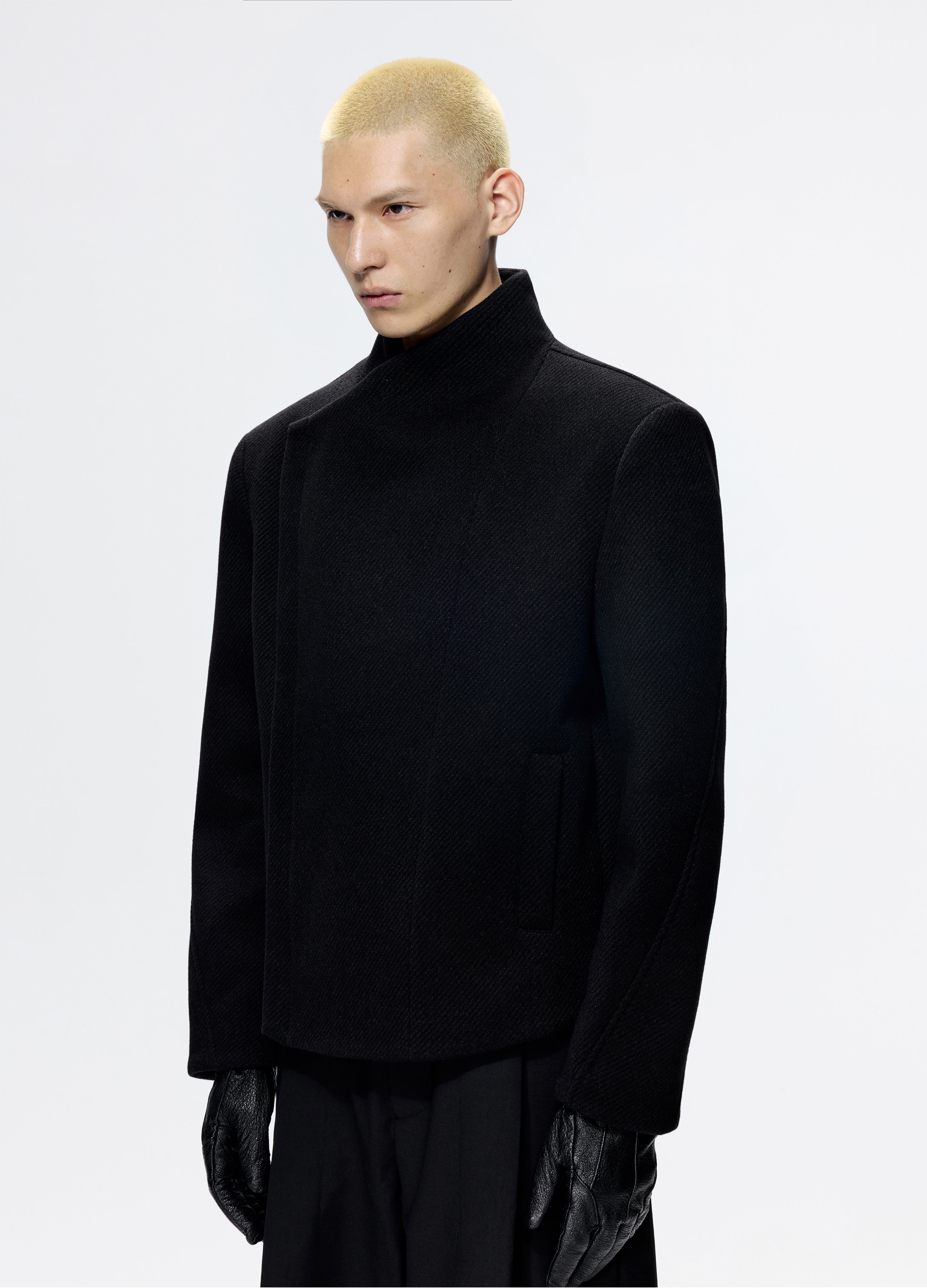 25FW DECONSTRUCT SLANT WOOL COAT