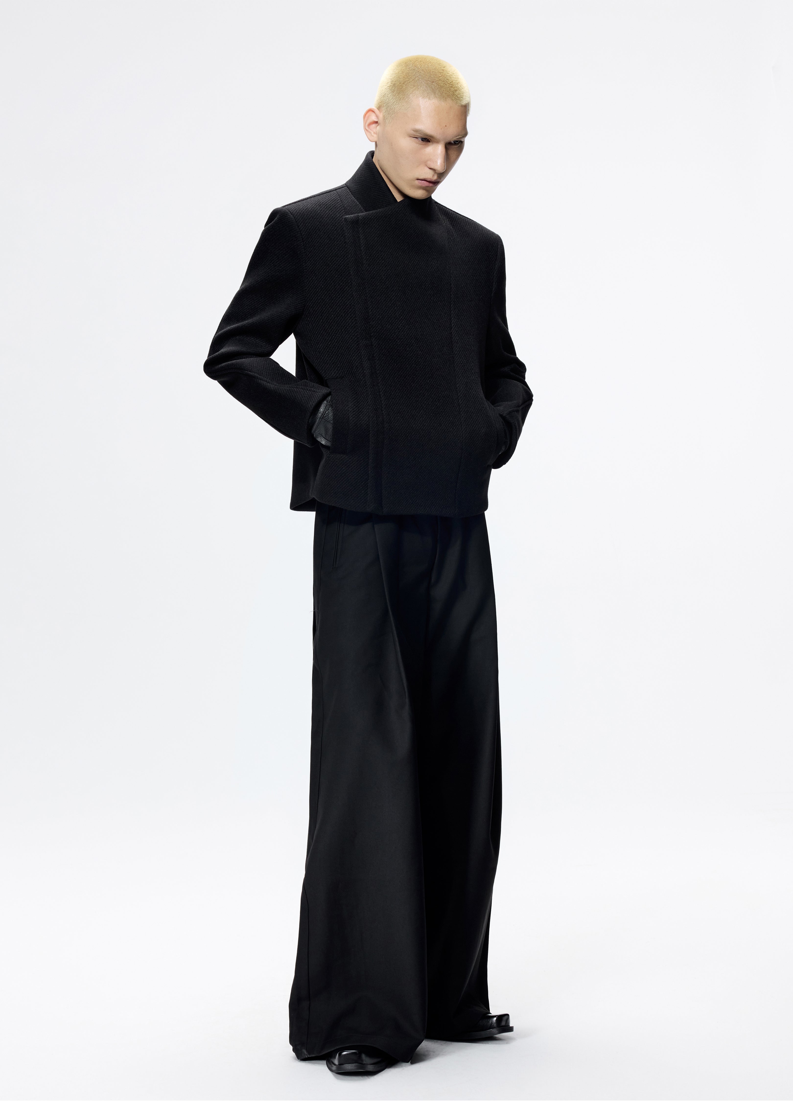 25FW DECONSTRUCT SLANT WOOL COAT