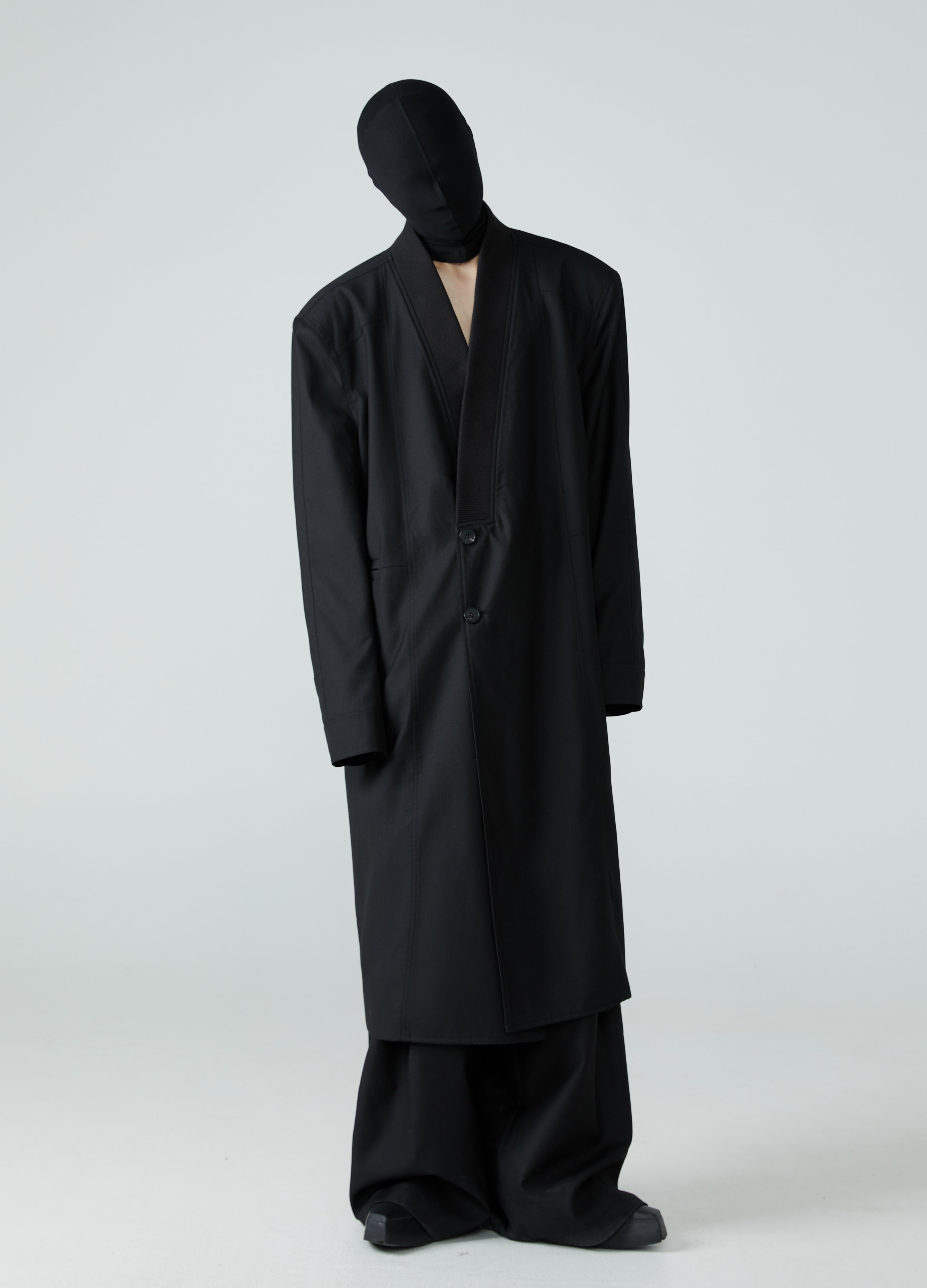 23FW V-Collar Ribbed Windbreaker Coat