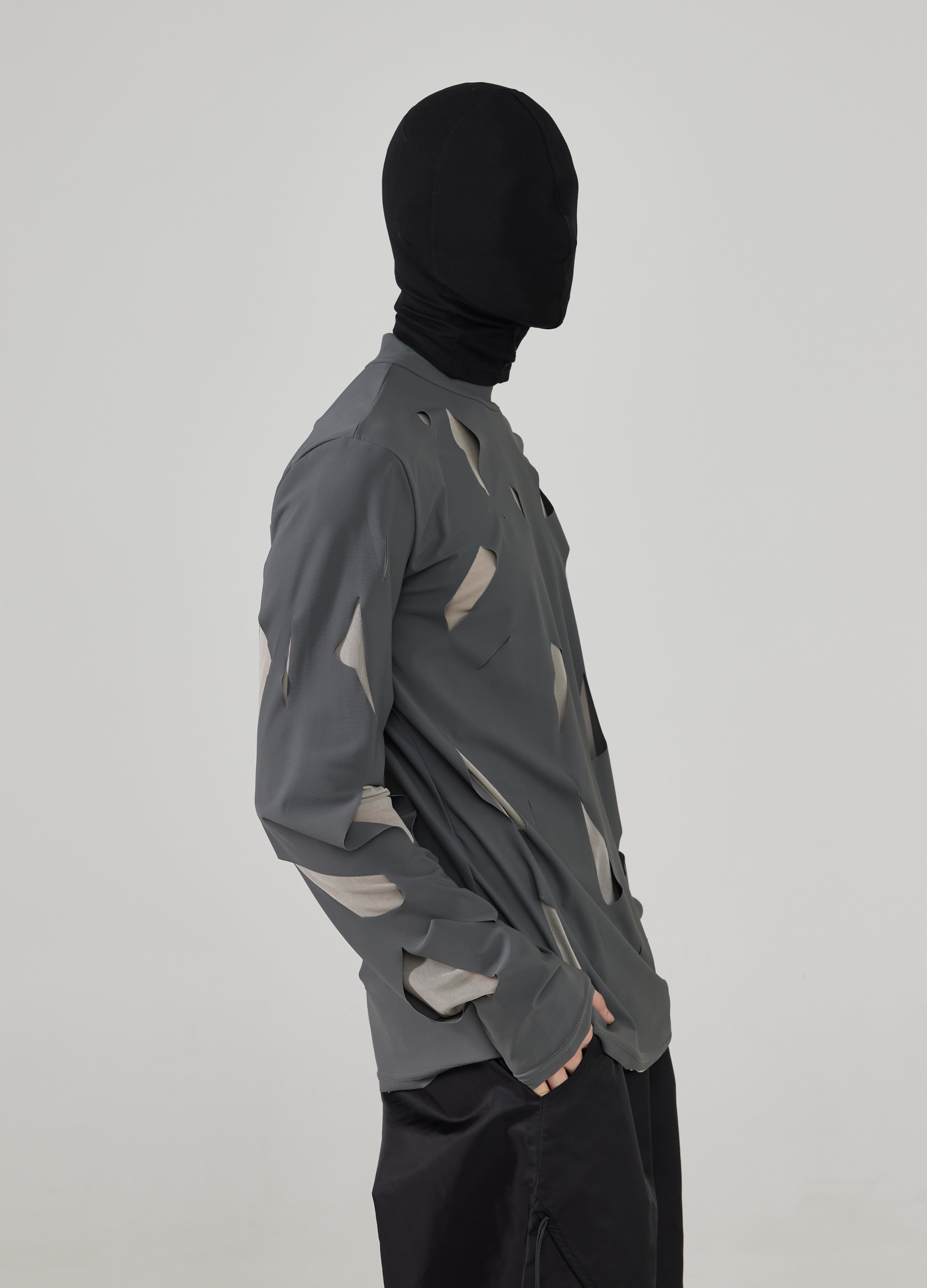 24FW Mesh Distress Tee