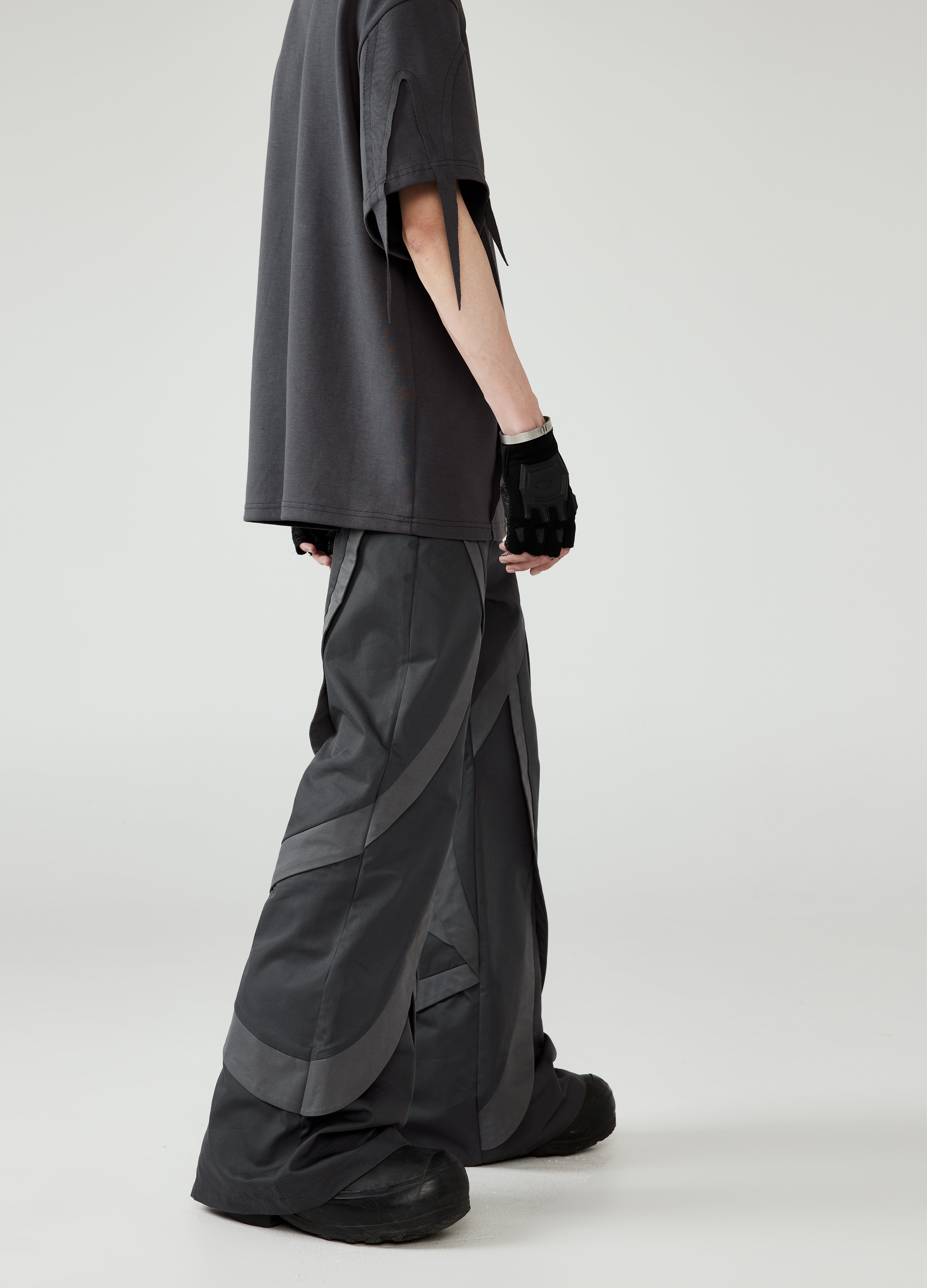 24SS Retro Flare Patchwork Pants