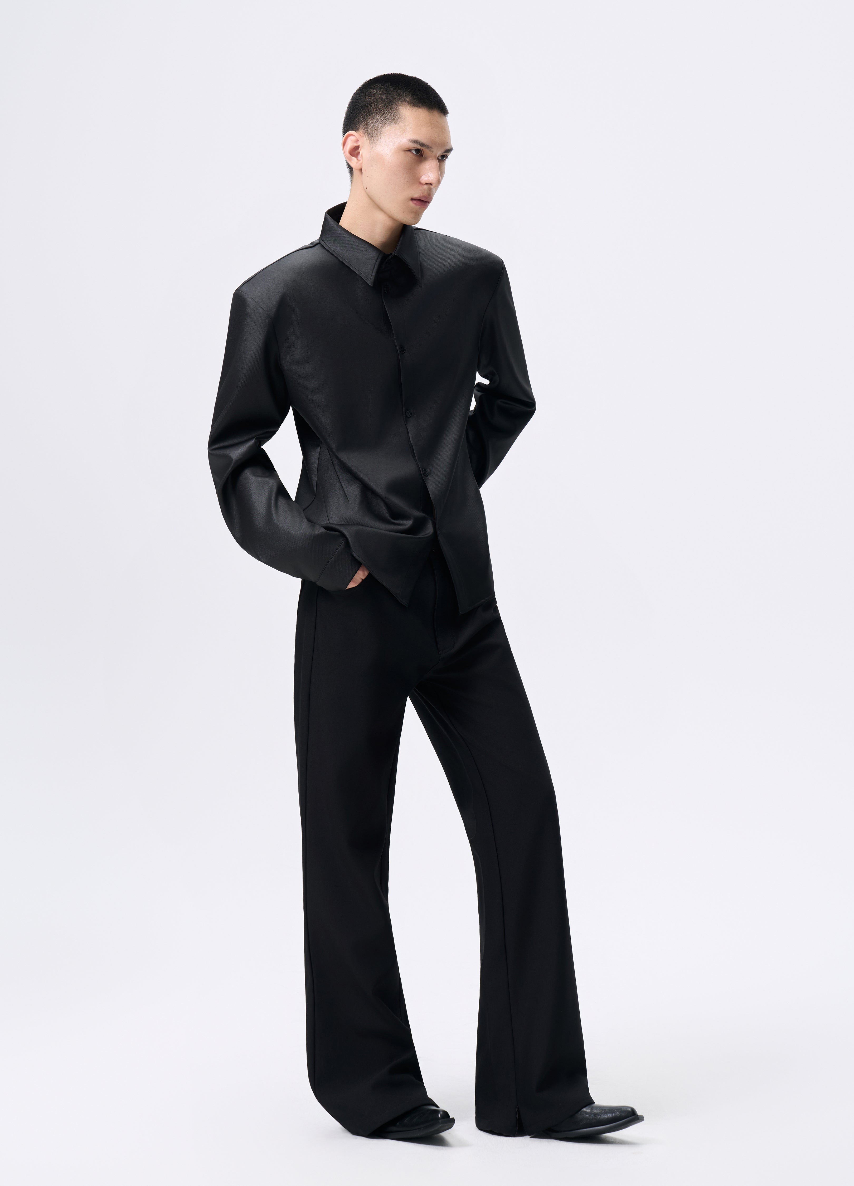 25FW SHEEN TWILL PADDED SHIRT