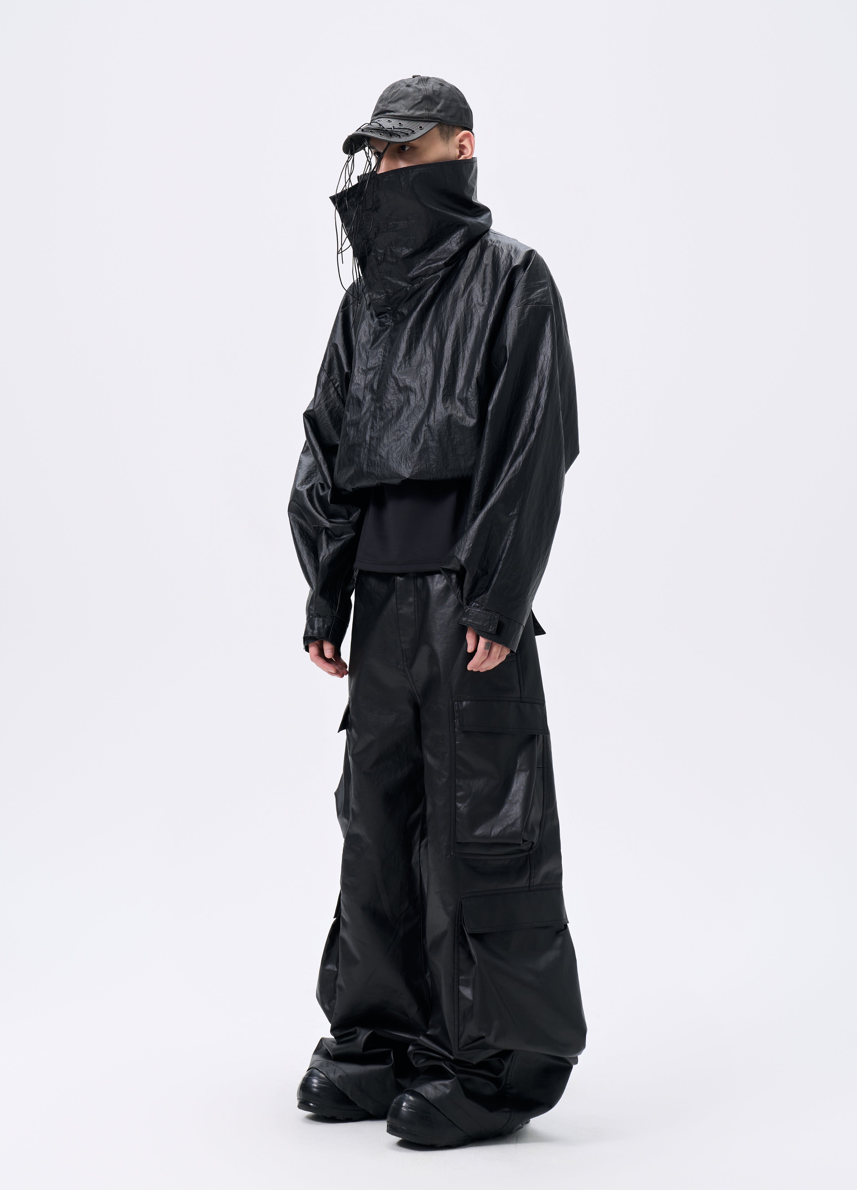 25FW TEXTURE DRAWSTRING SHELL JACKET