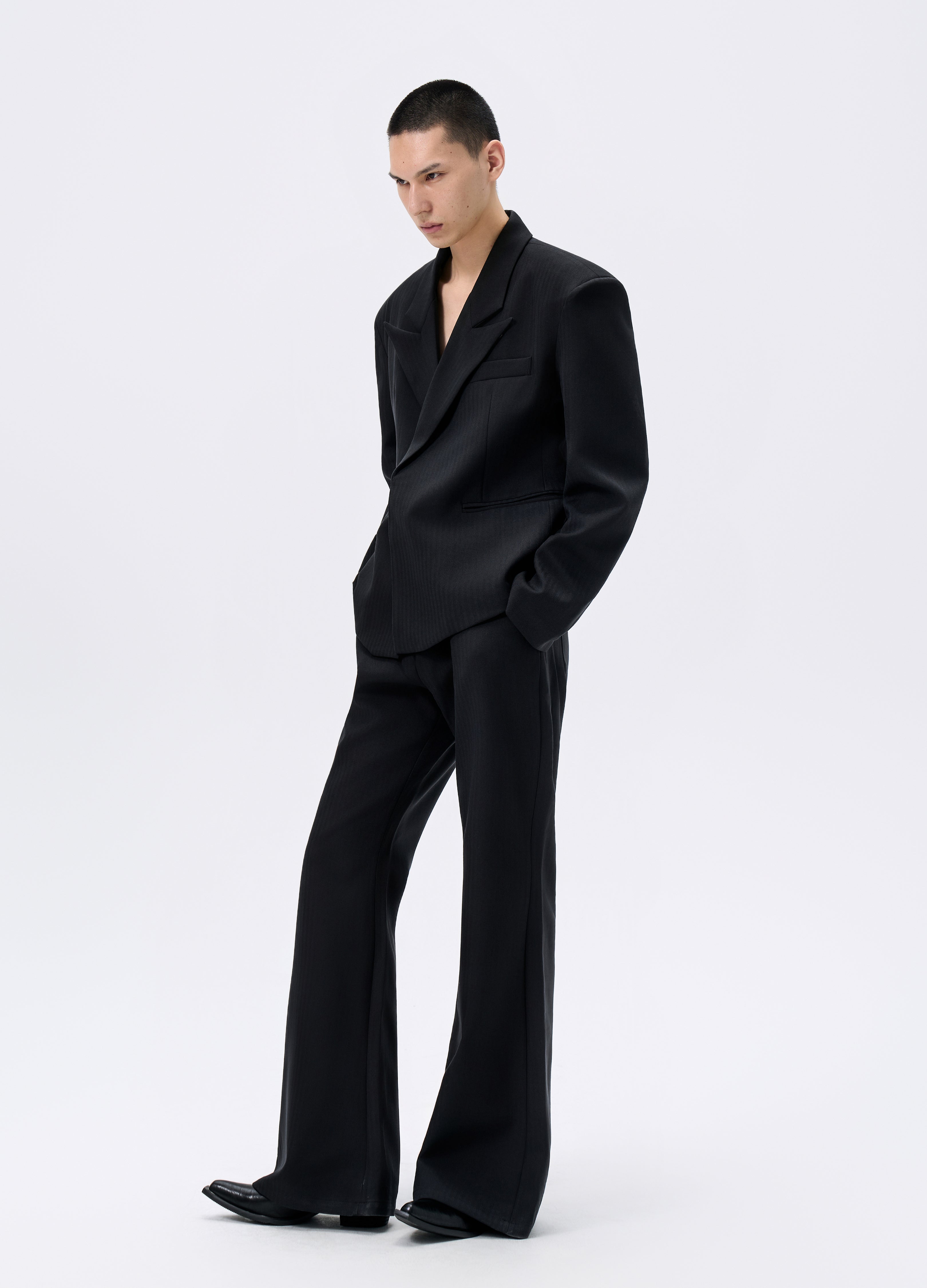 25FW HERRINGBONE HOURGLASS BLAZER