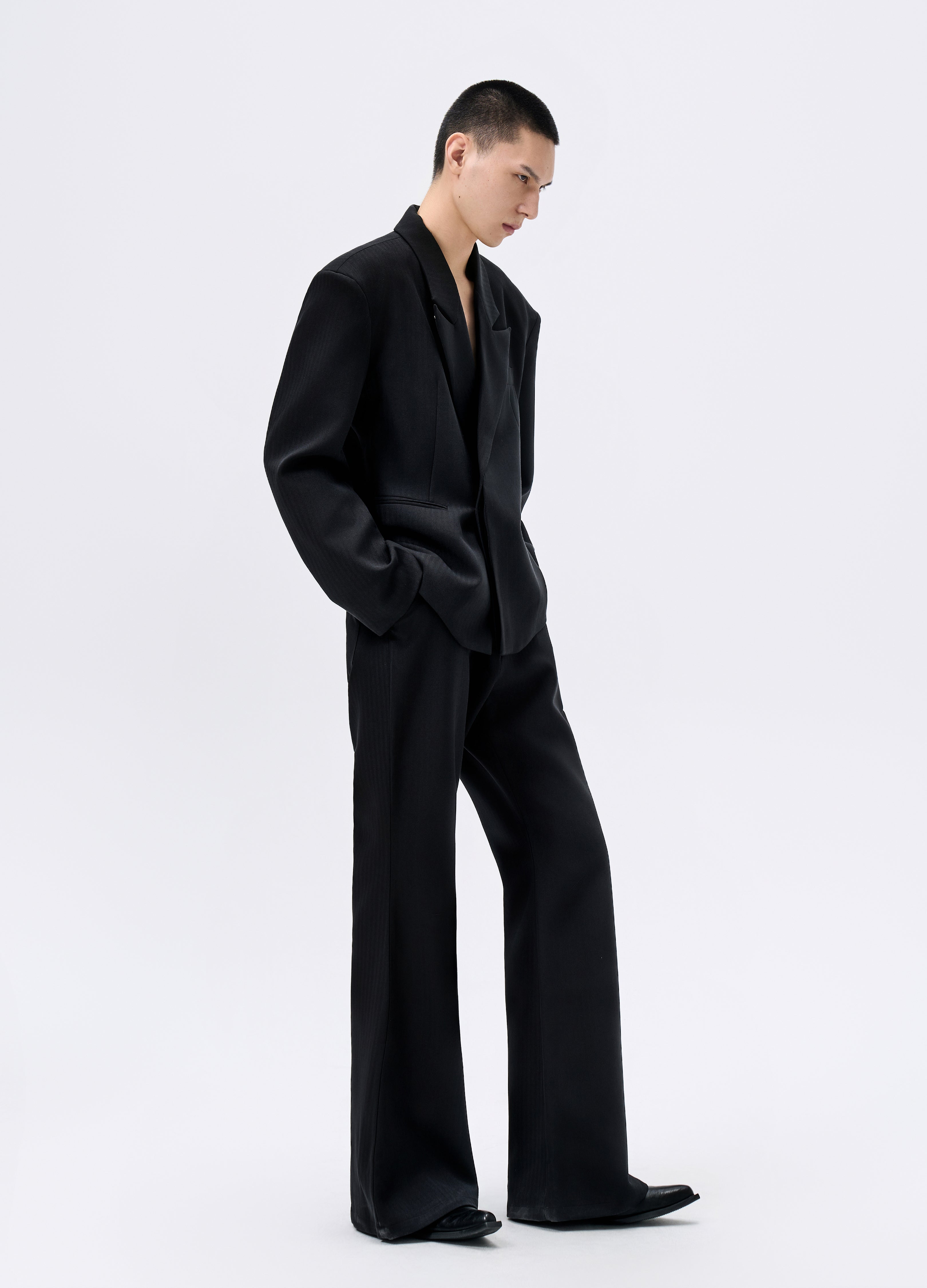 25FW HERRINGBONE FLARE TROUSERS