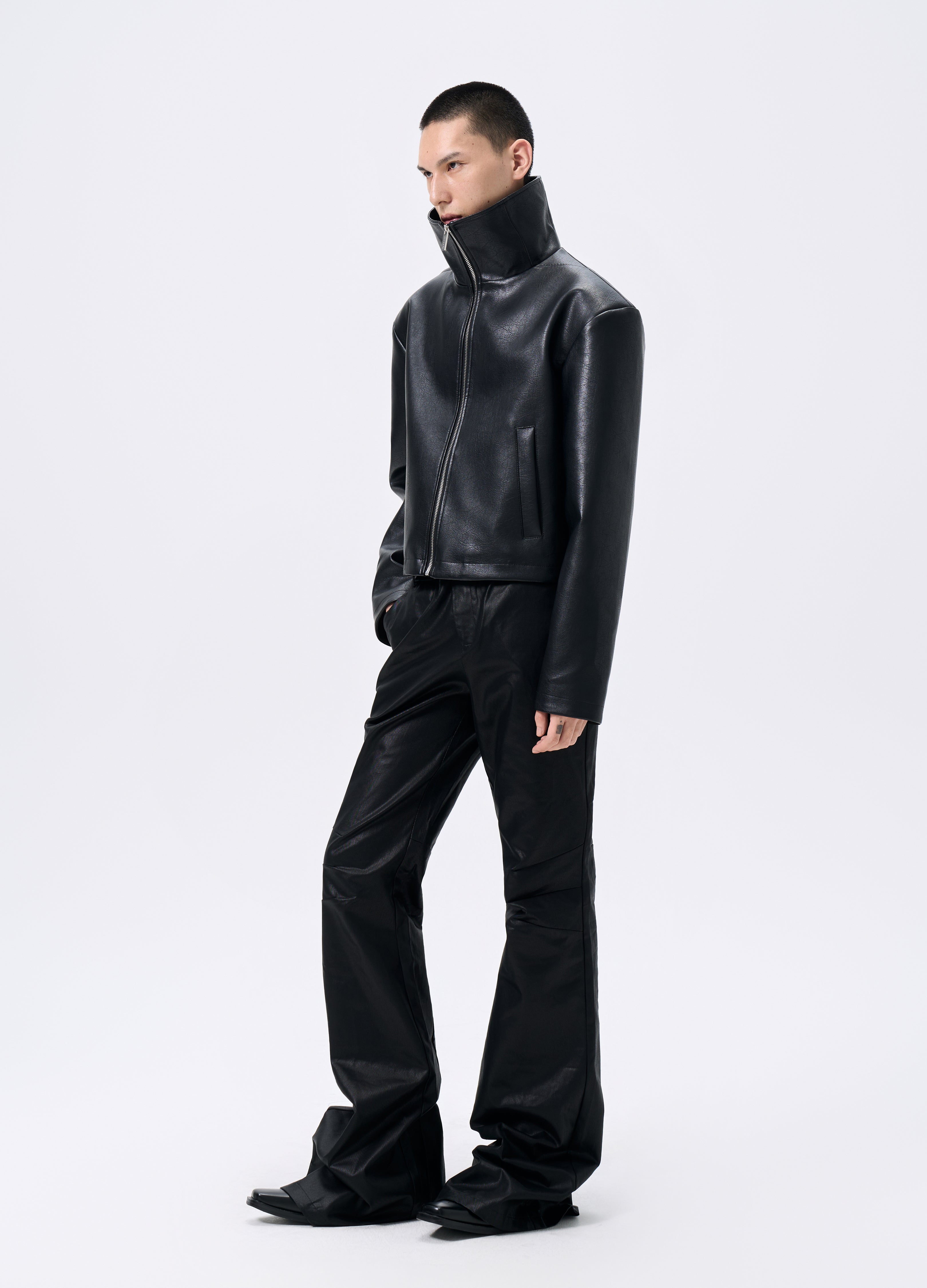 25FW TRI-CUT LEATHER MOTO JACKET