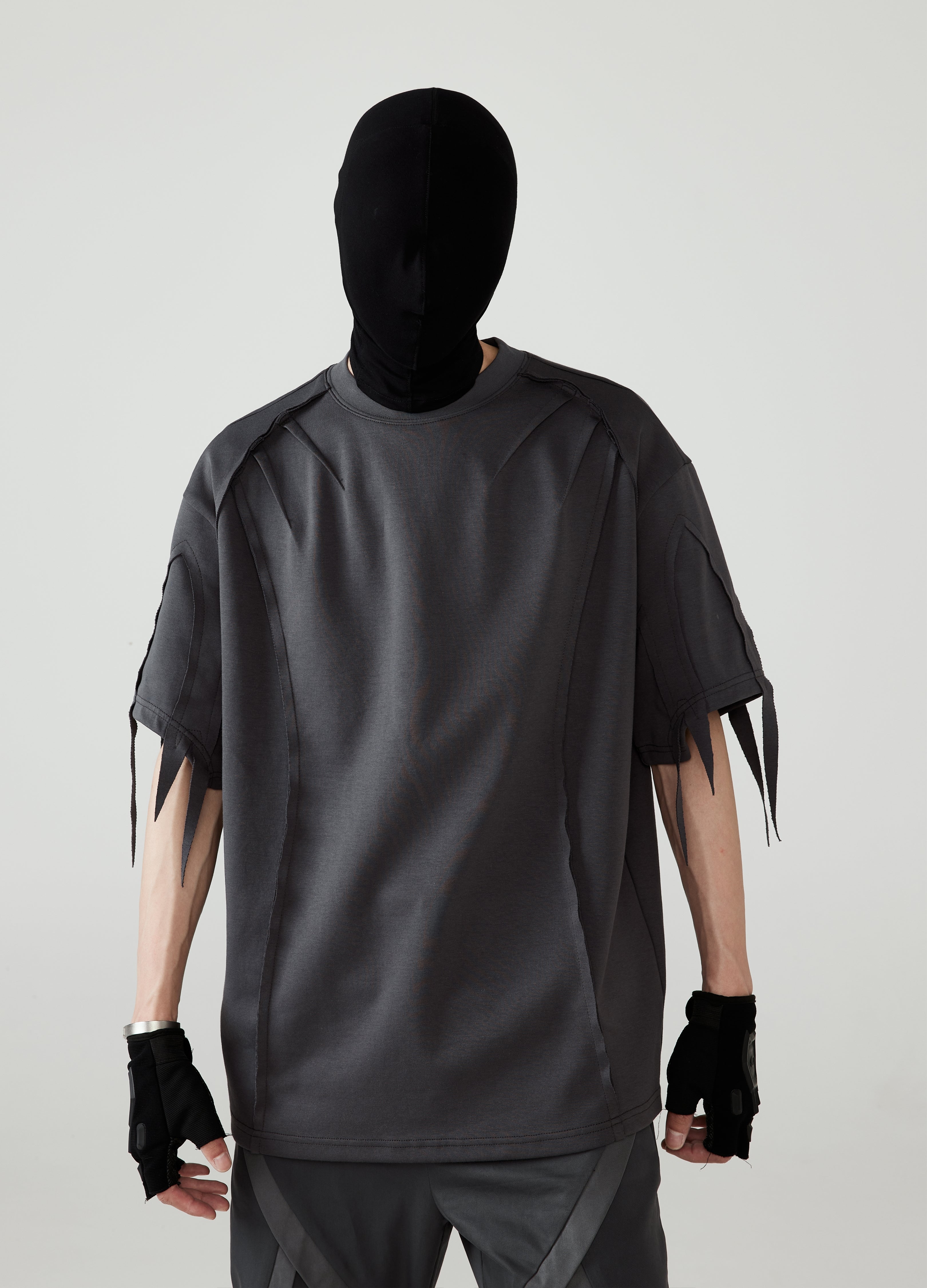 24SS Deconstructed Ribbon Fringe Tee