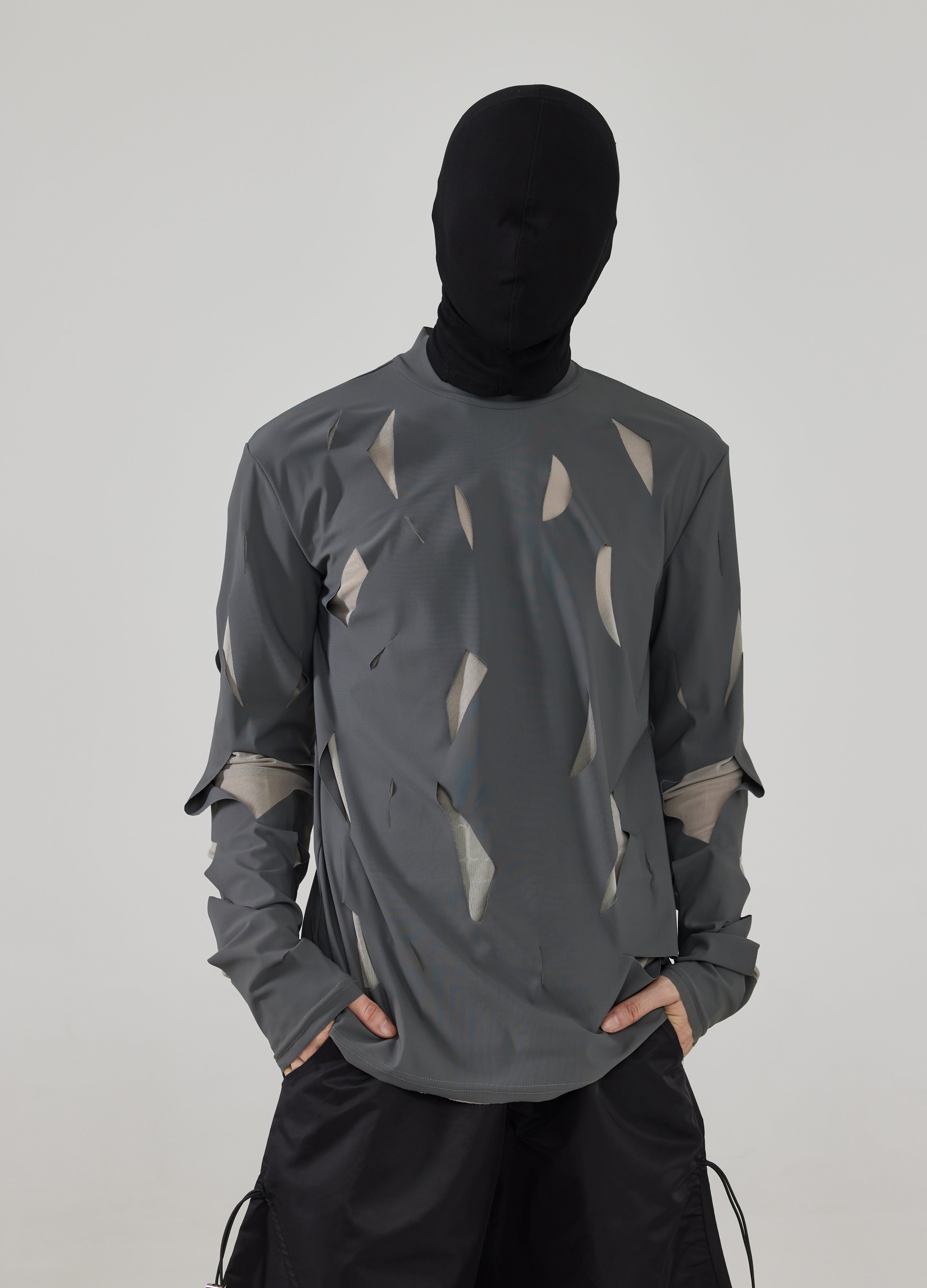 24FW Mesh Distress Tee