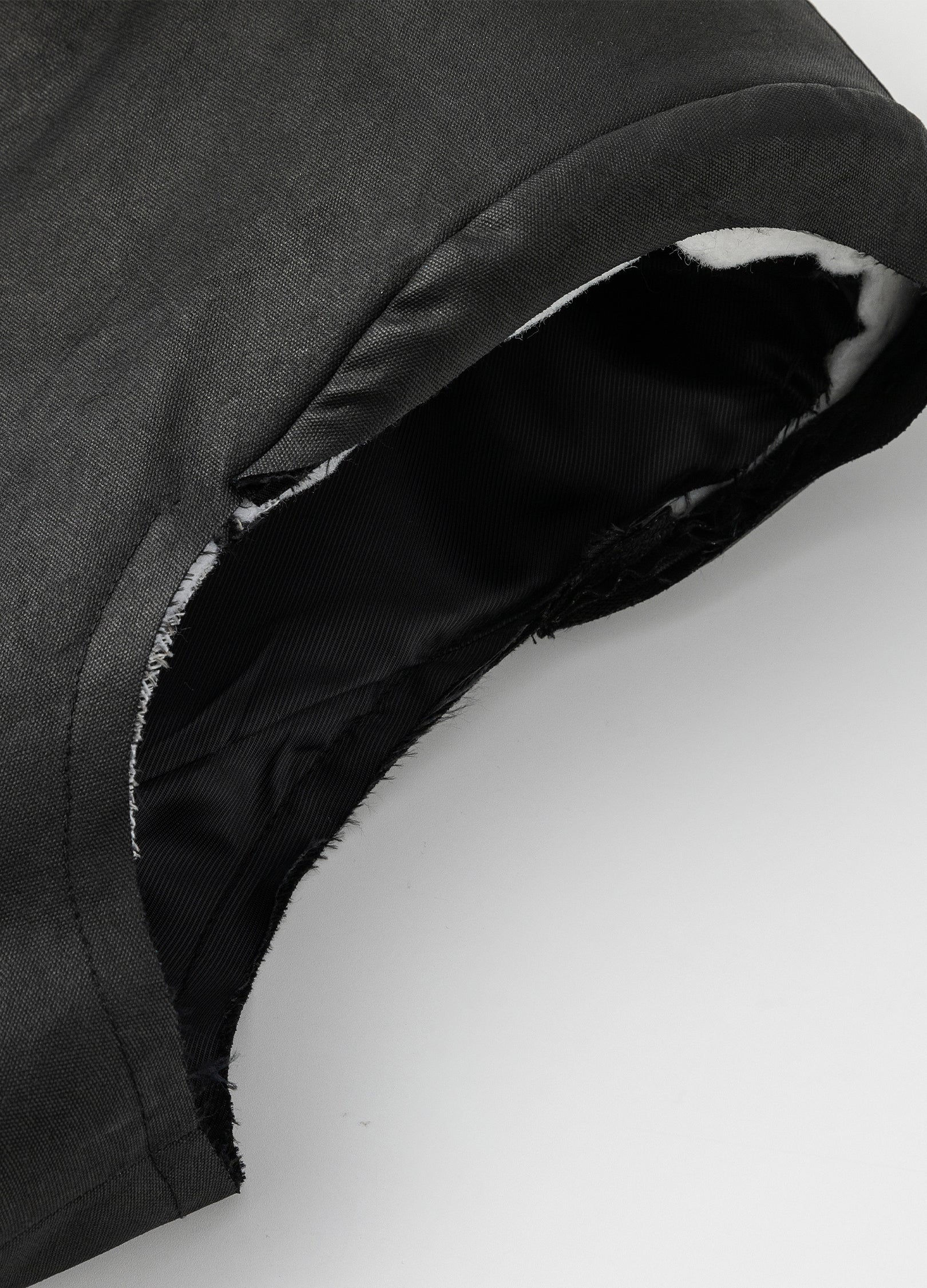 23SS Black Fortress Waxed Overcoat