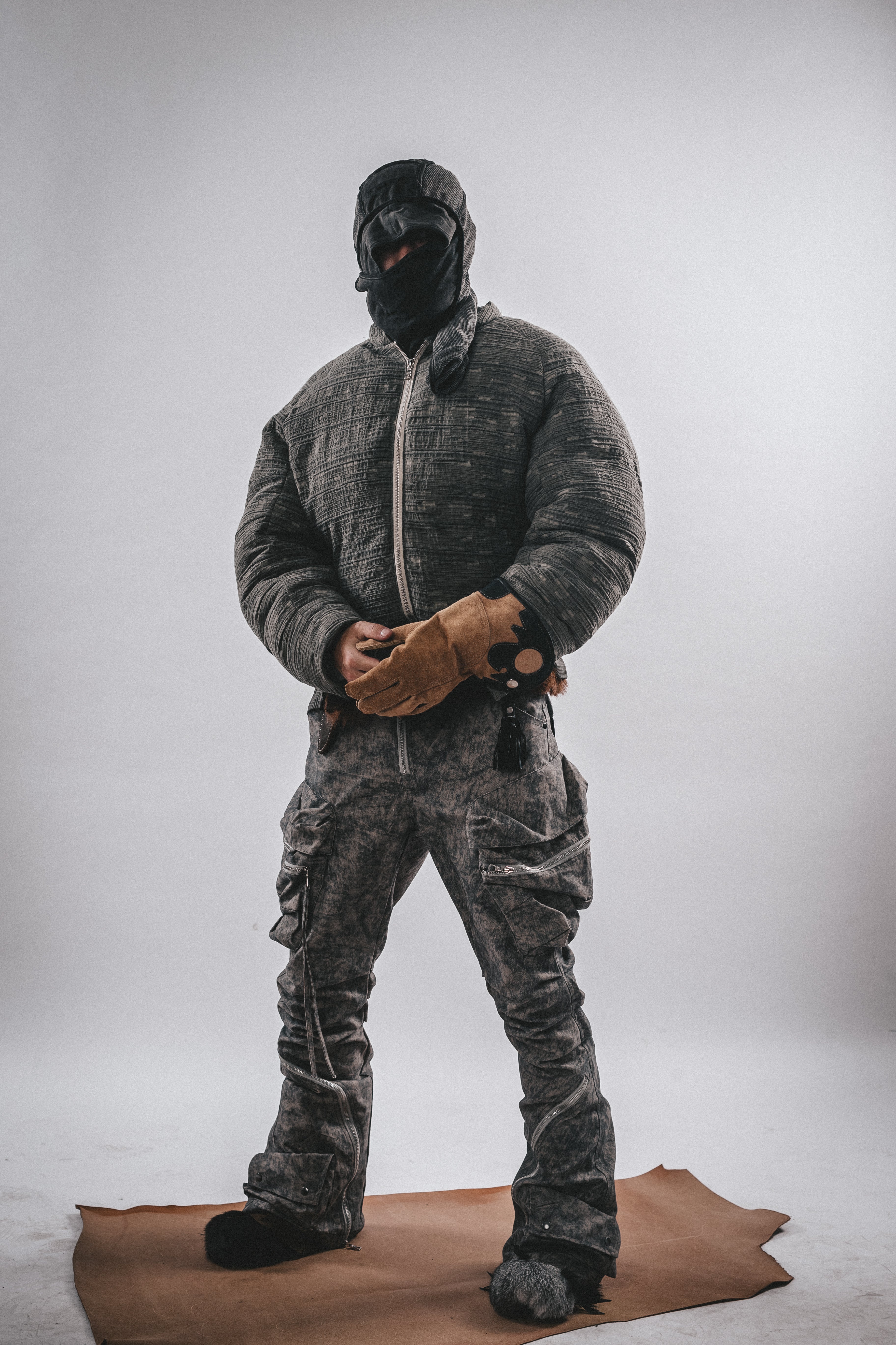 DRKLEI Wasteland Texture Puffer Jacket