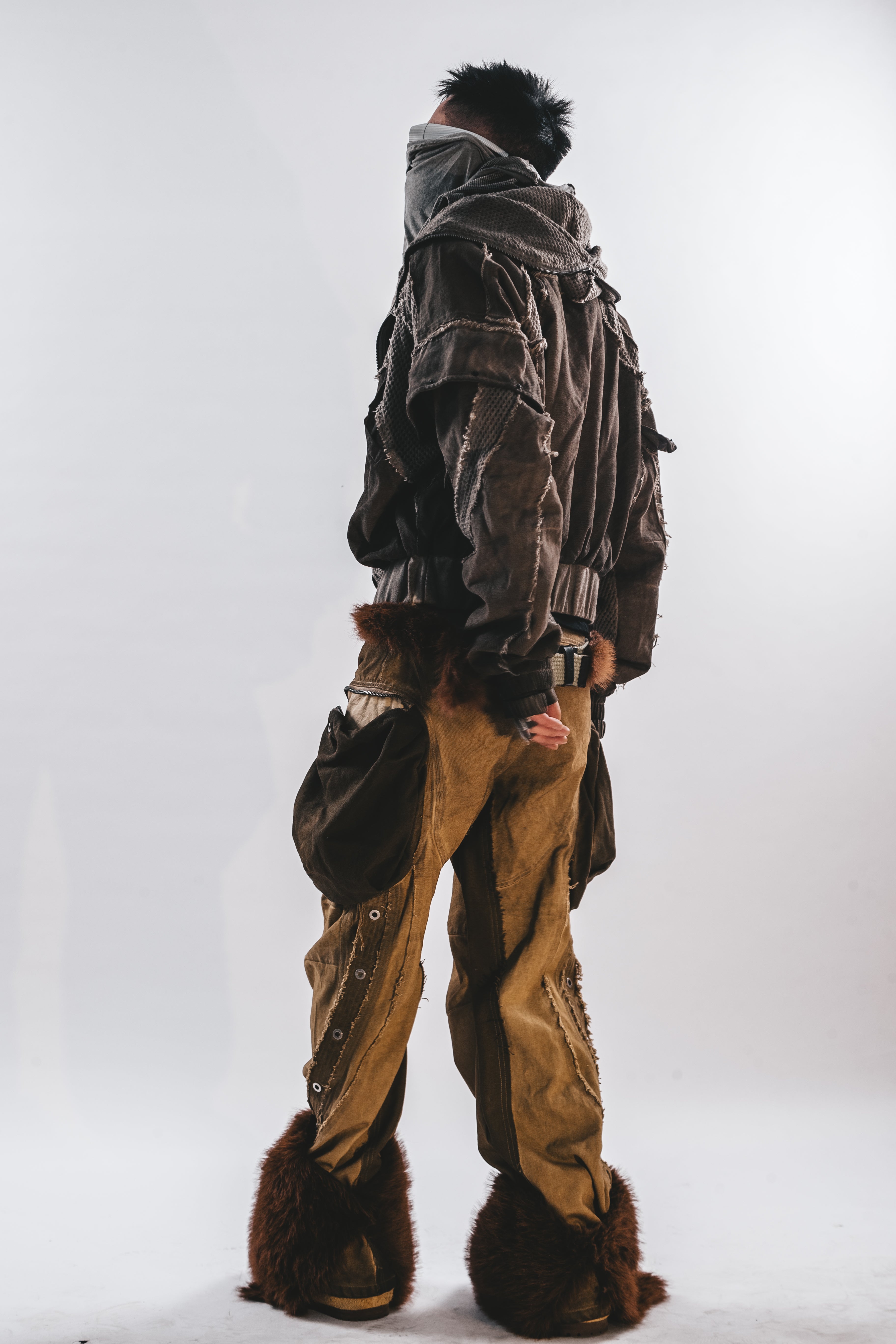 DRKLEI WASHED MESH HOODED JACKET