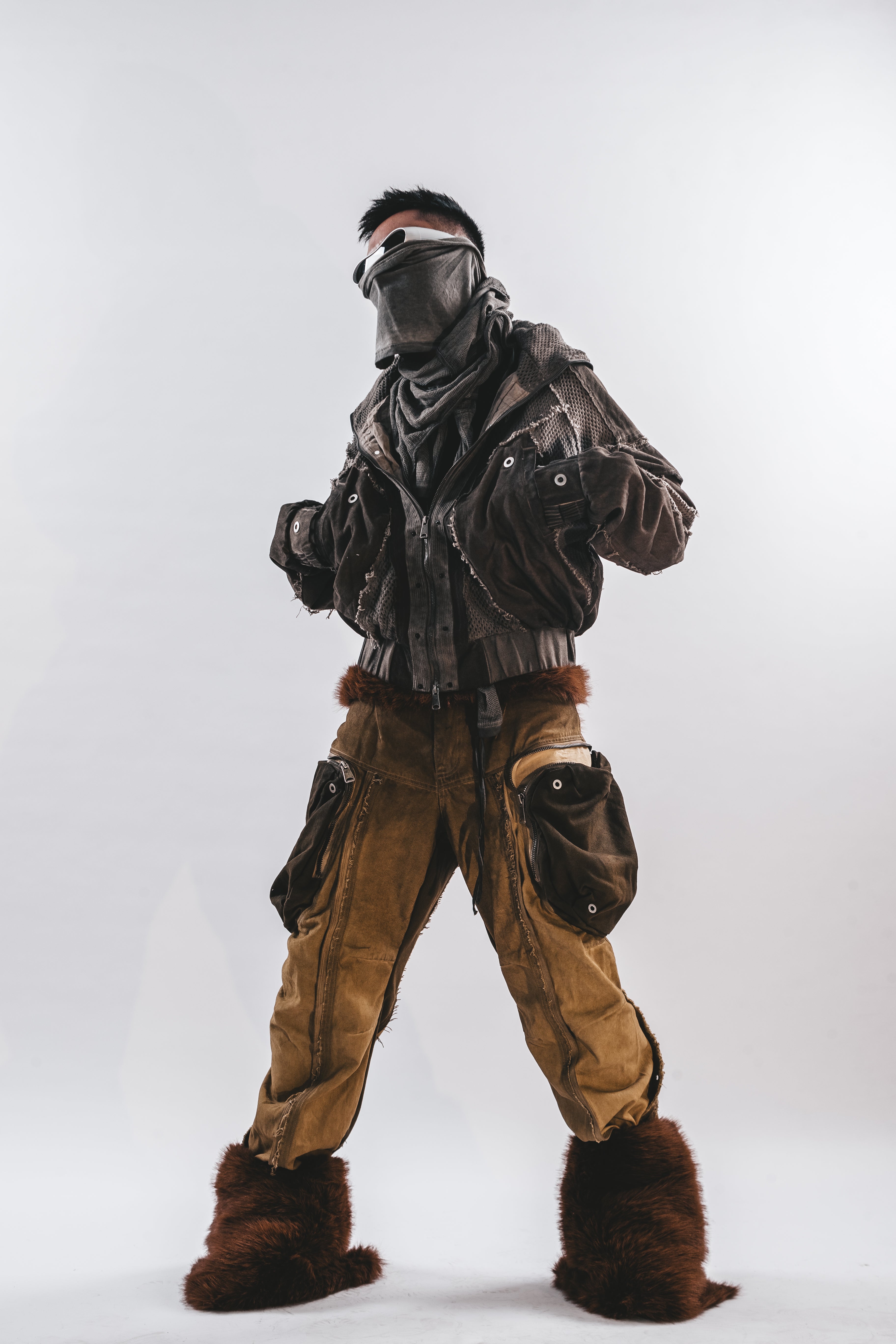 DRKLEI WASHED MESH HOODED JACKET