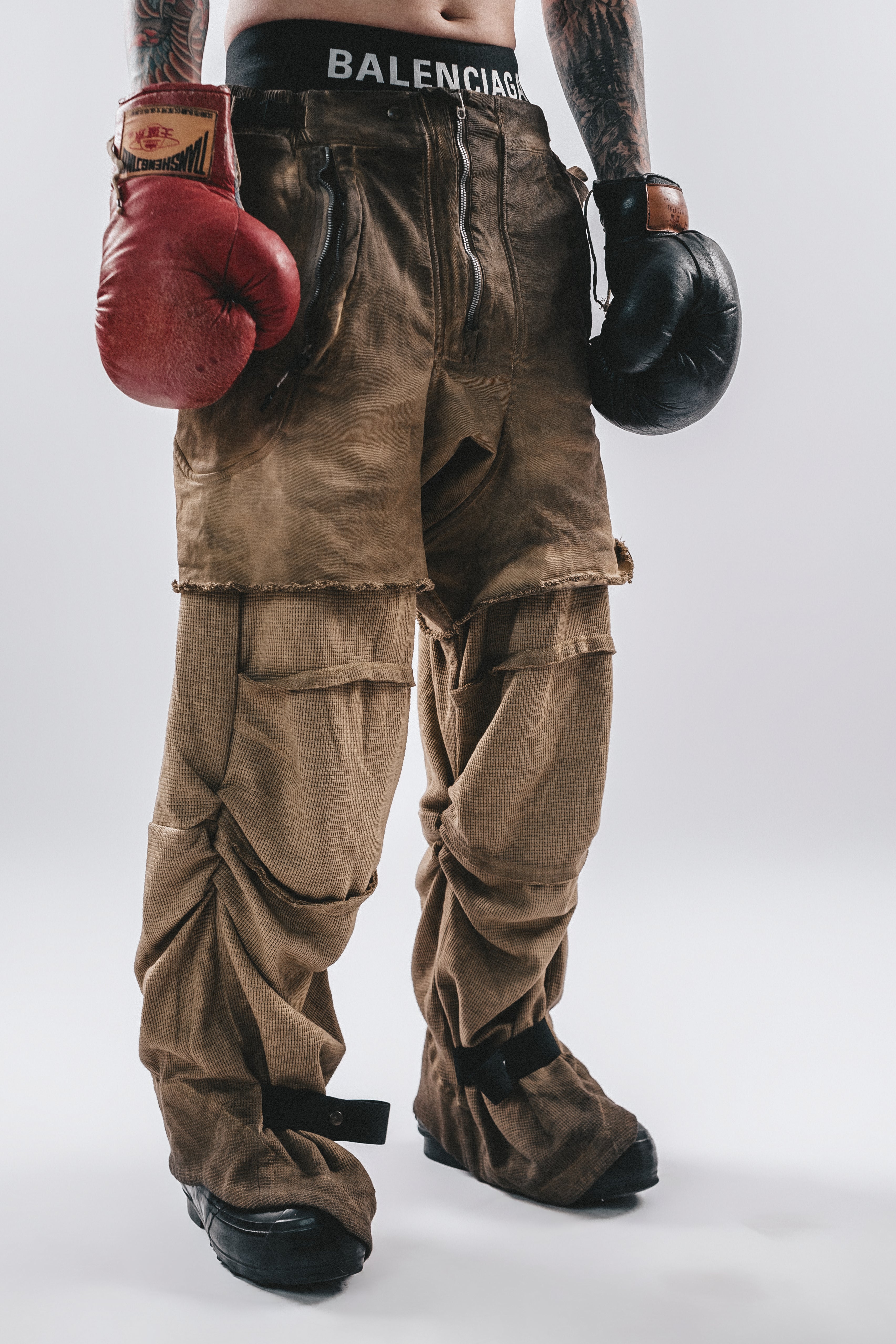 DARKCORE DIRTWASH SPLIT LAYER PANTS