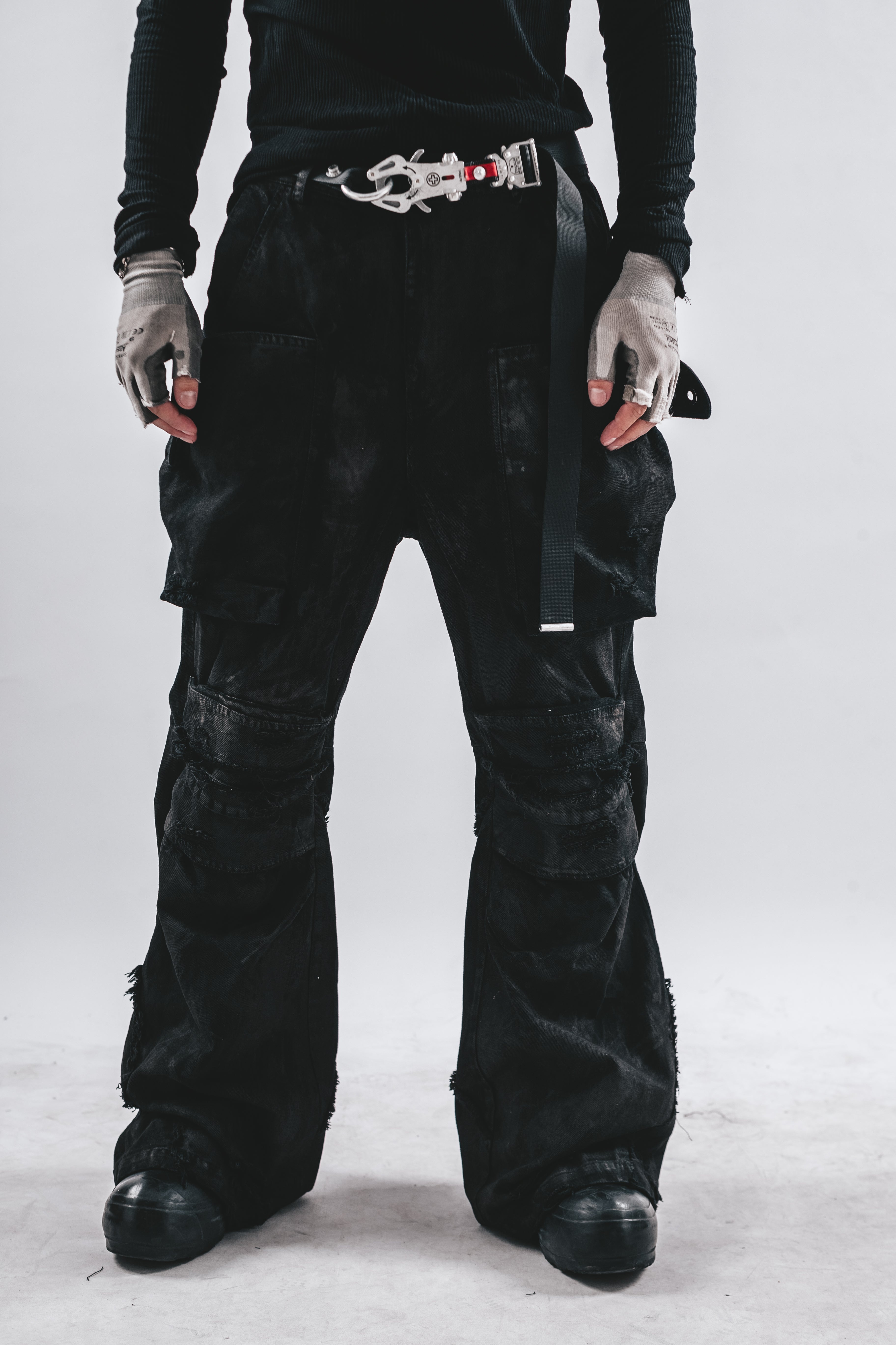 DRKLEI WAXED ORION BAGGY PANTS