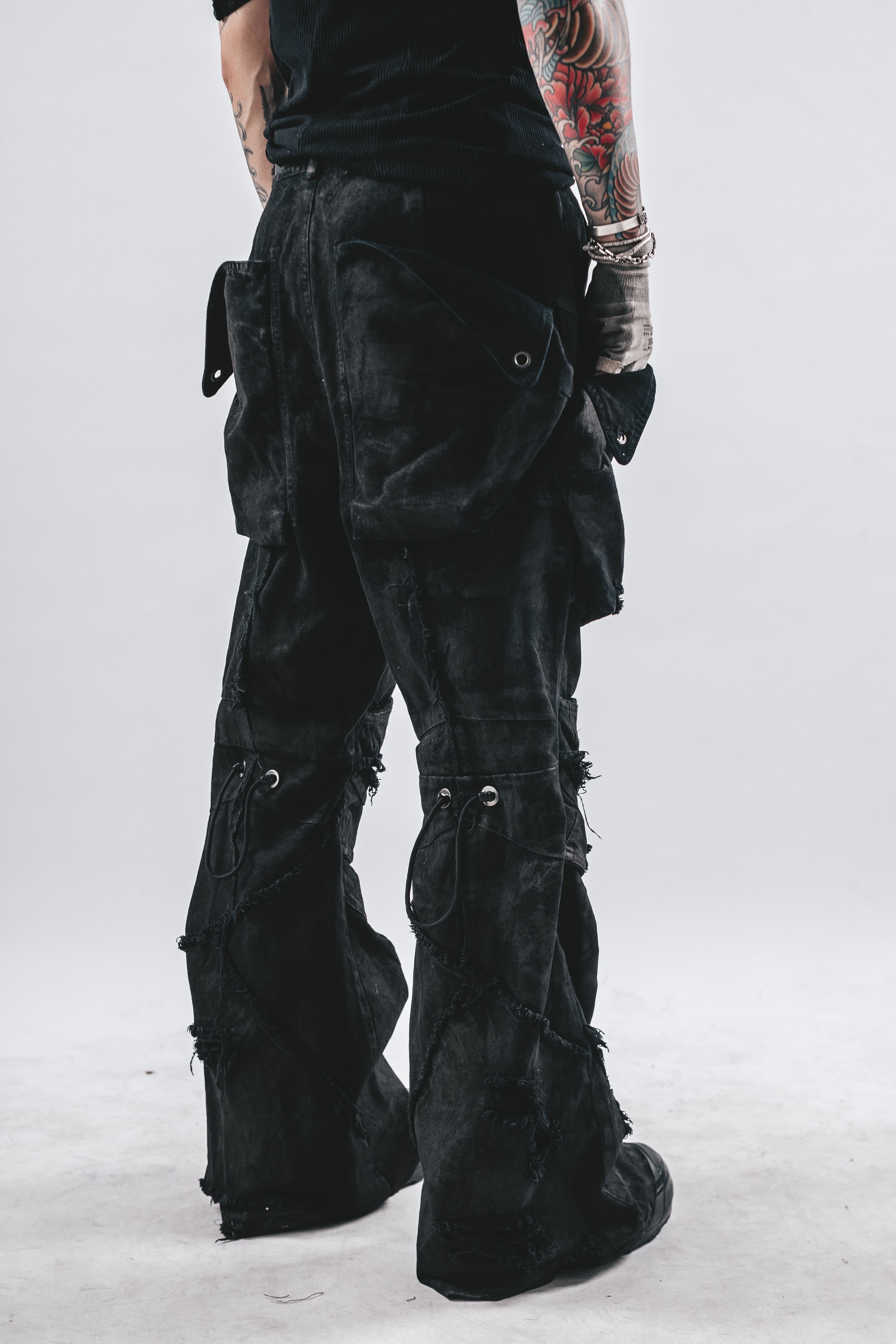 DRKLEI WAXED ORION BAGGY PANTS