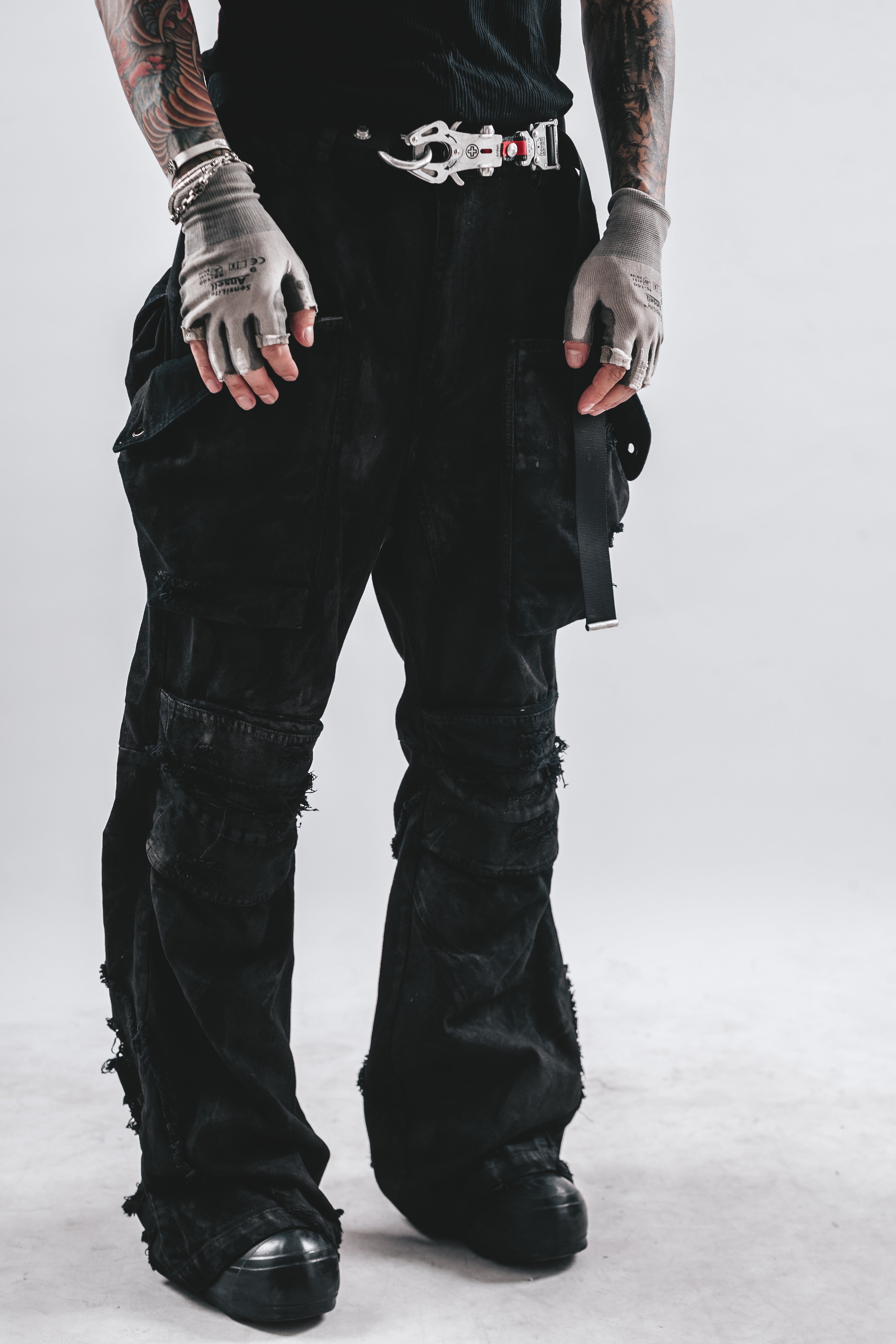 DRKLEI WAXED ORION BAGGY PANTS