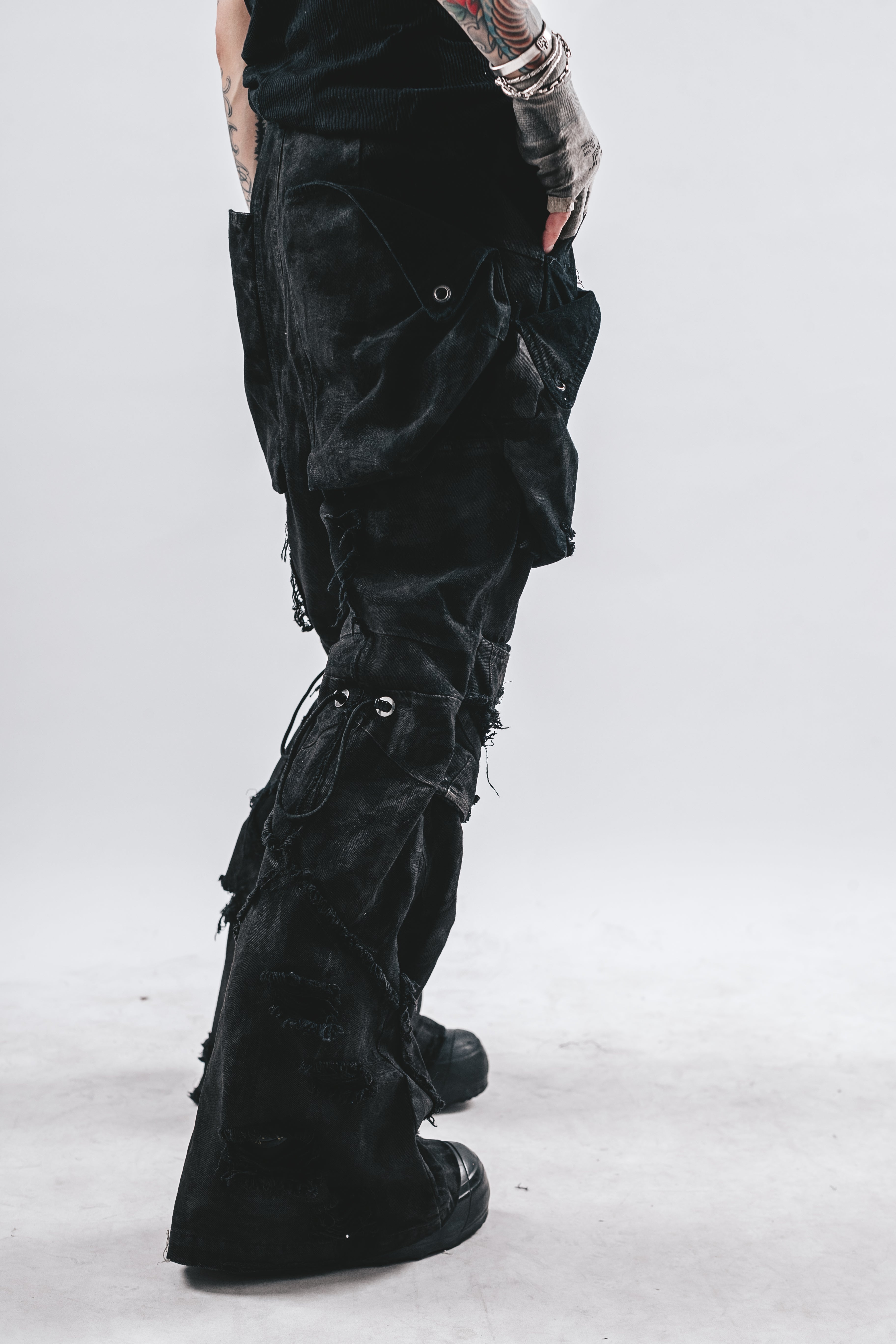 DRKLEI WAXED ORION BAGGY PANTS