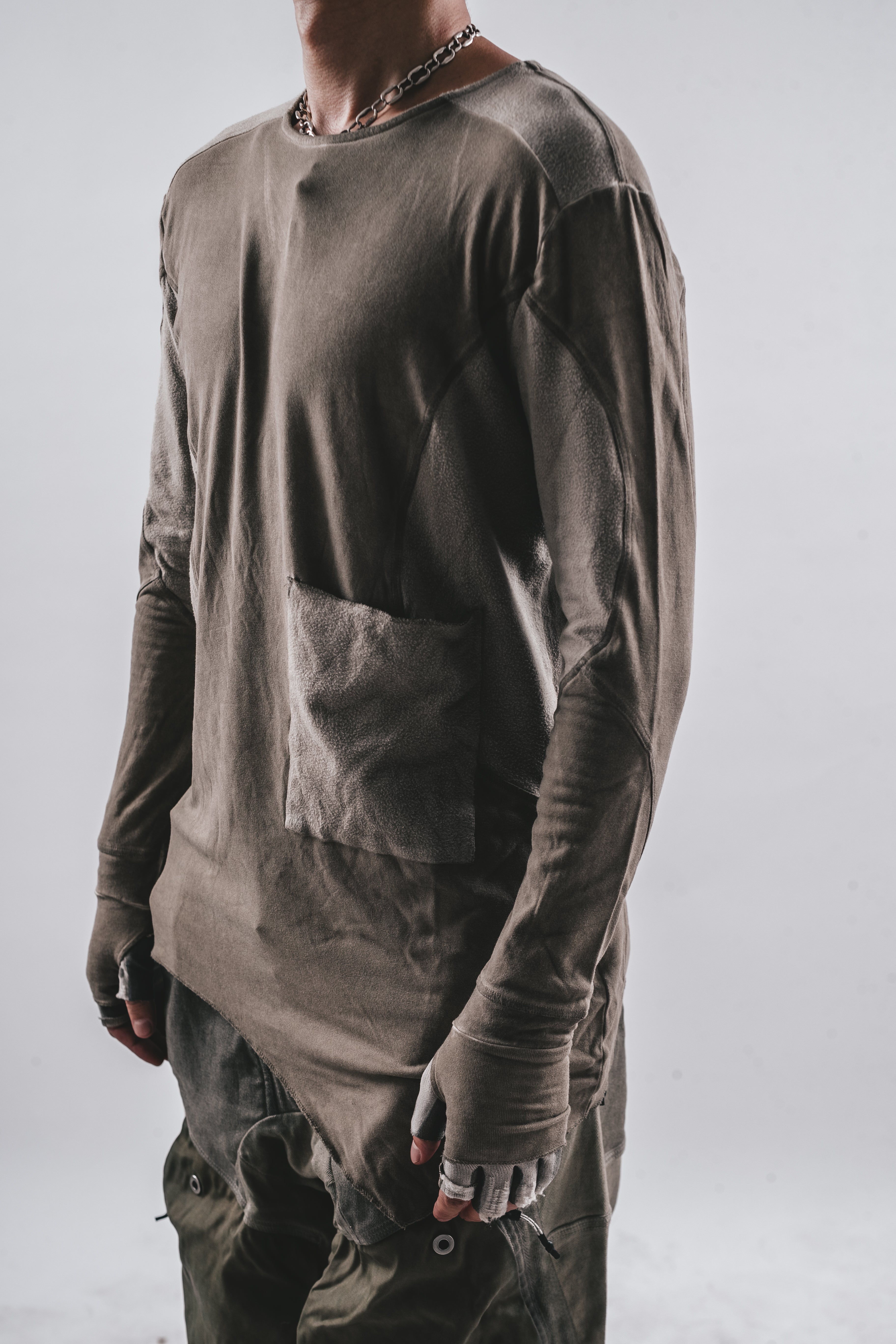 DRKLEI WASHED PATCHED LONG TEE