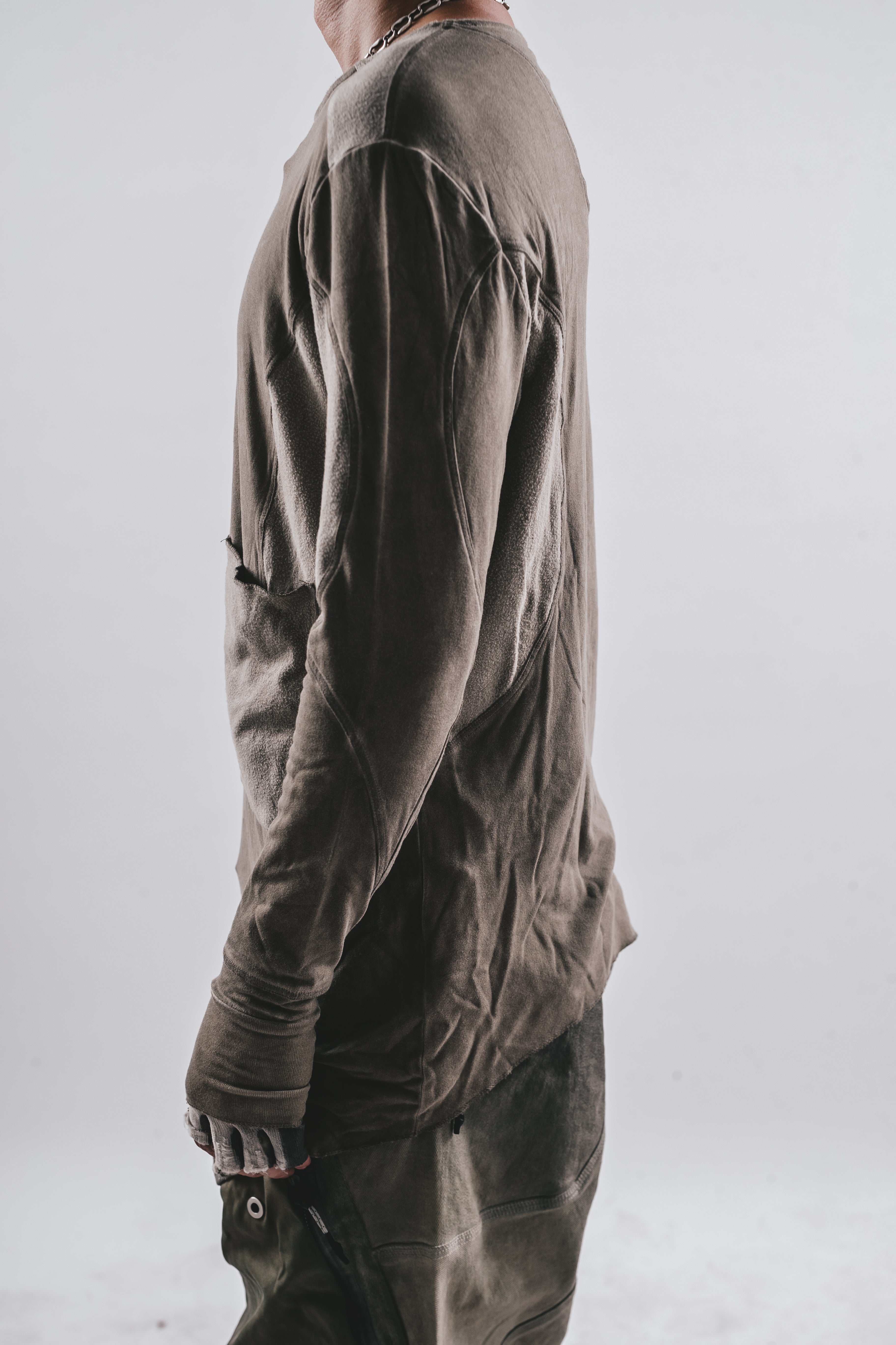 DRKLEI WASHED PATCHED LONG TEE