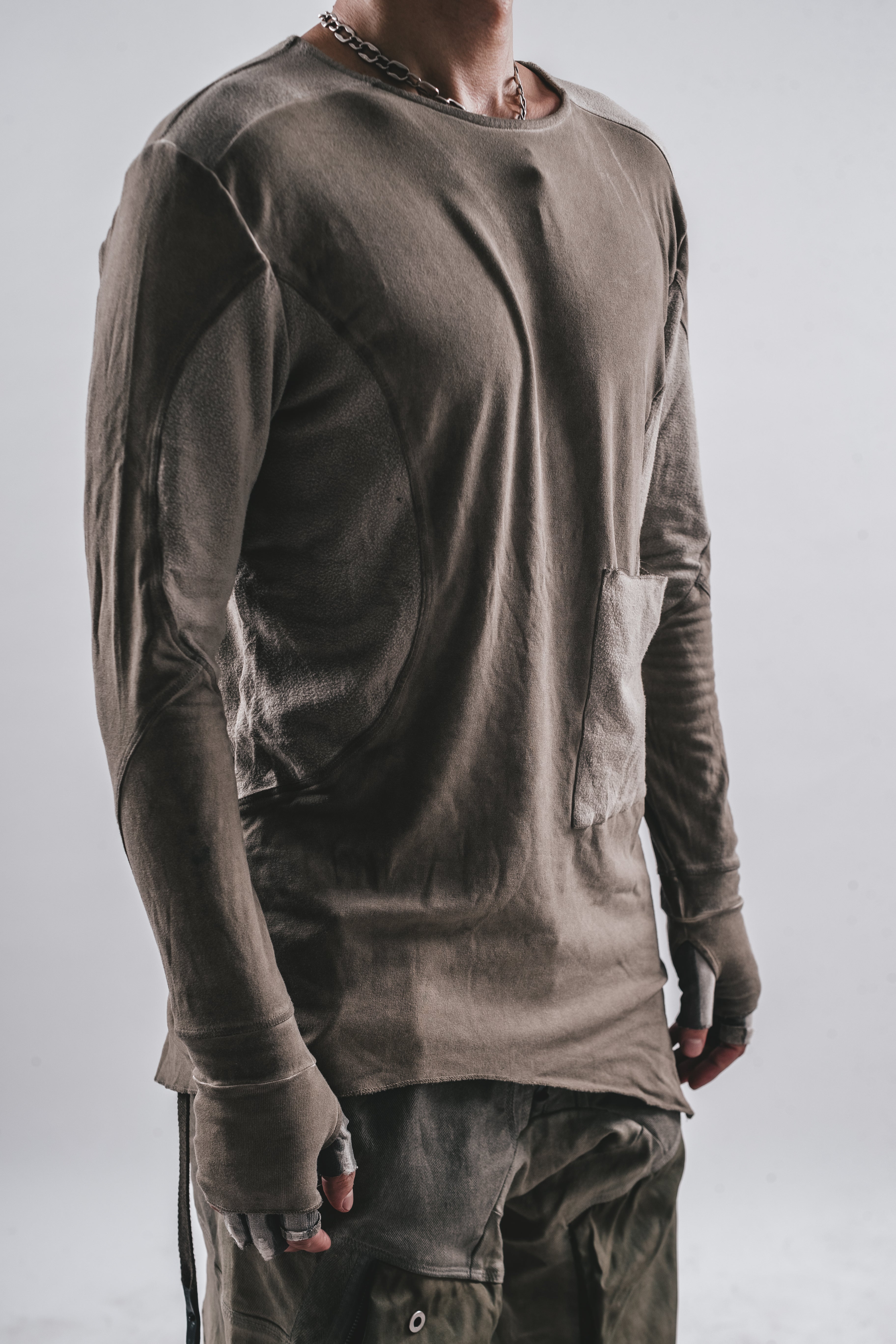 DRKLEI WASHED PATCHED LONG TEE